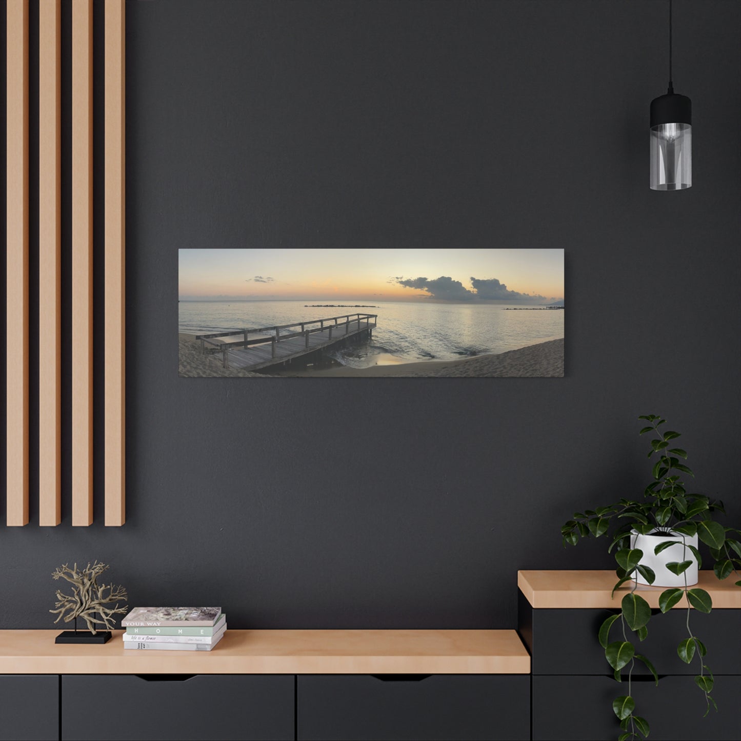 Serene Beach Sunset Canvas Wall Art