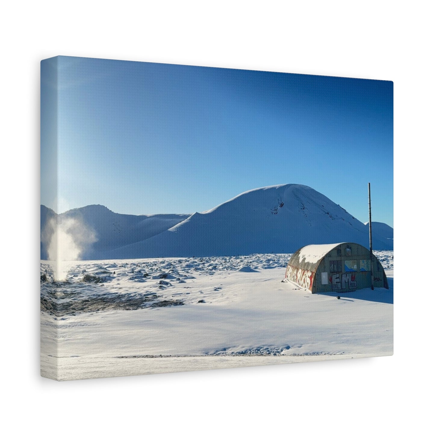 Snow-Covered Landscape Canvas Art - Stretched Matte Print
