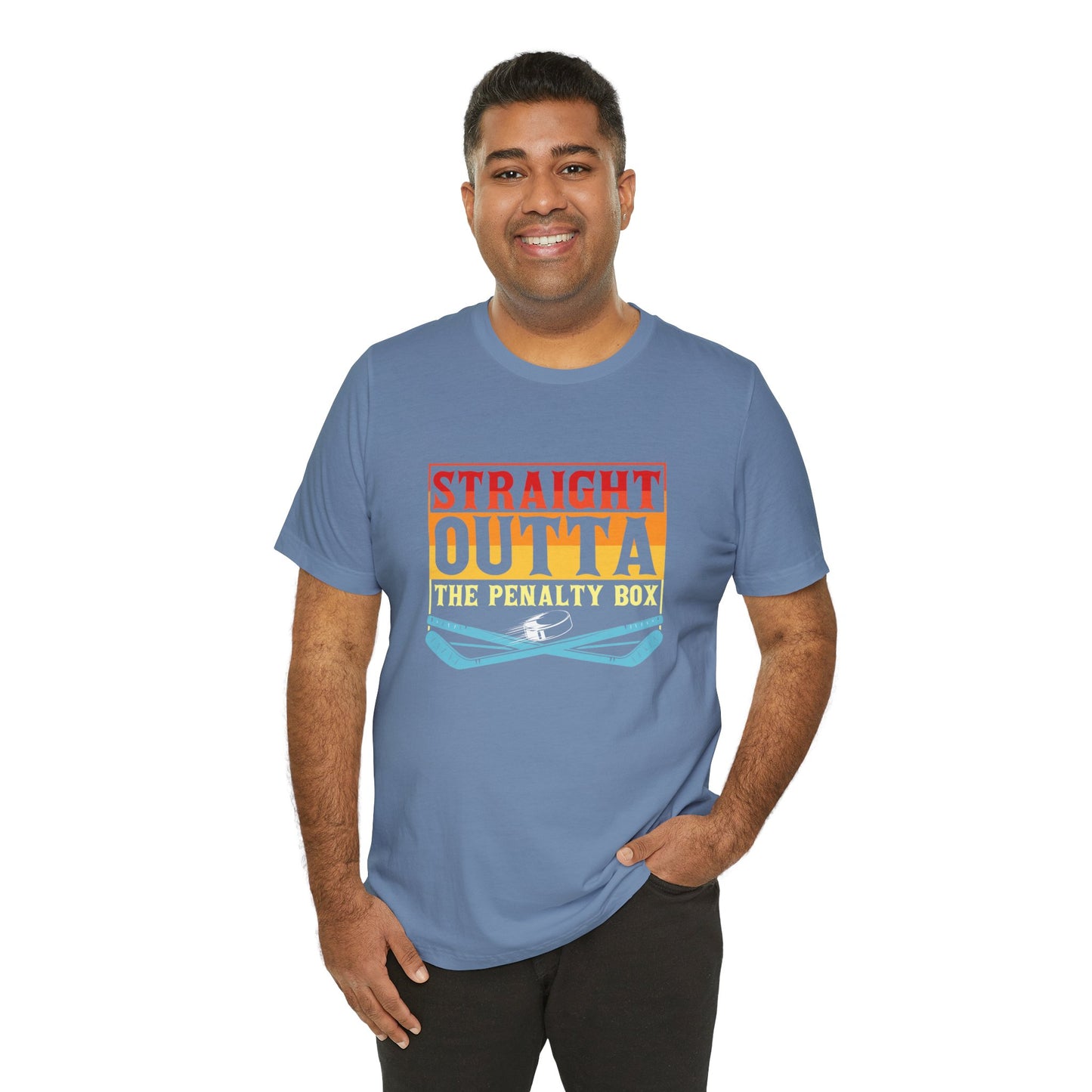 Straight Outta The Penalty Box Unisex T-Shirt - Fun Sports Tee for Game Day Hockey