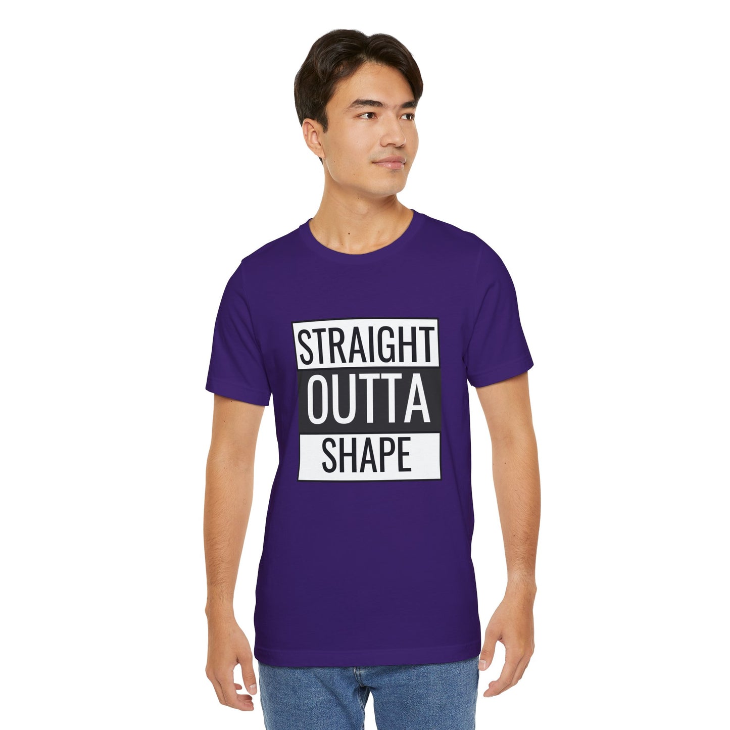 Straight Outta Shape Unisex Tee - Funny Workout T-Shirt for Fitness Enthusiasts
