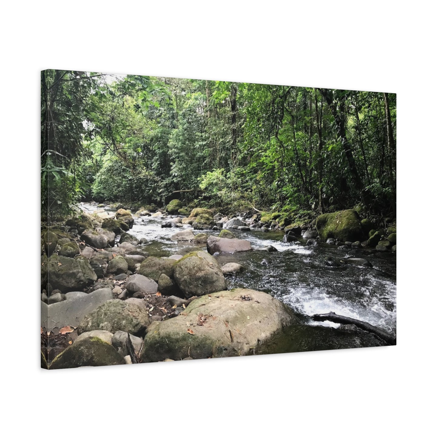Serene Nature Canvas Wall Art – Tranquil River Landscape, 1.25" Stretched Print