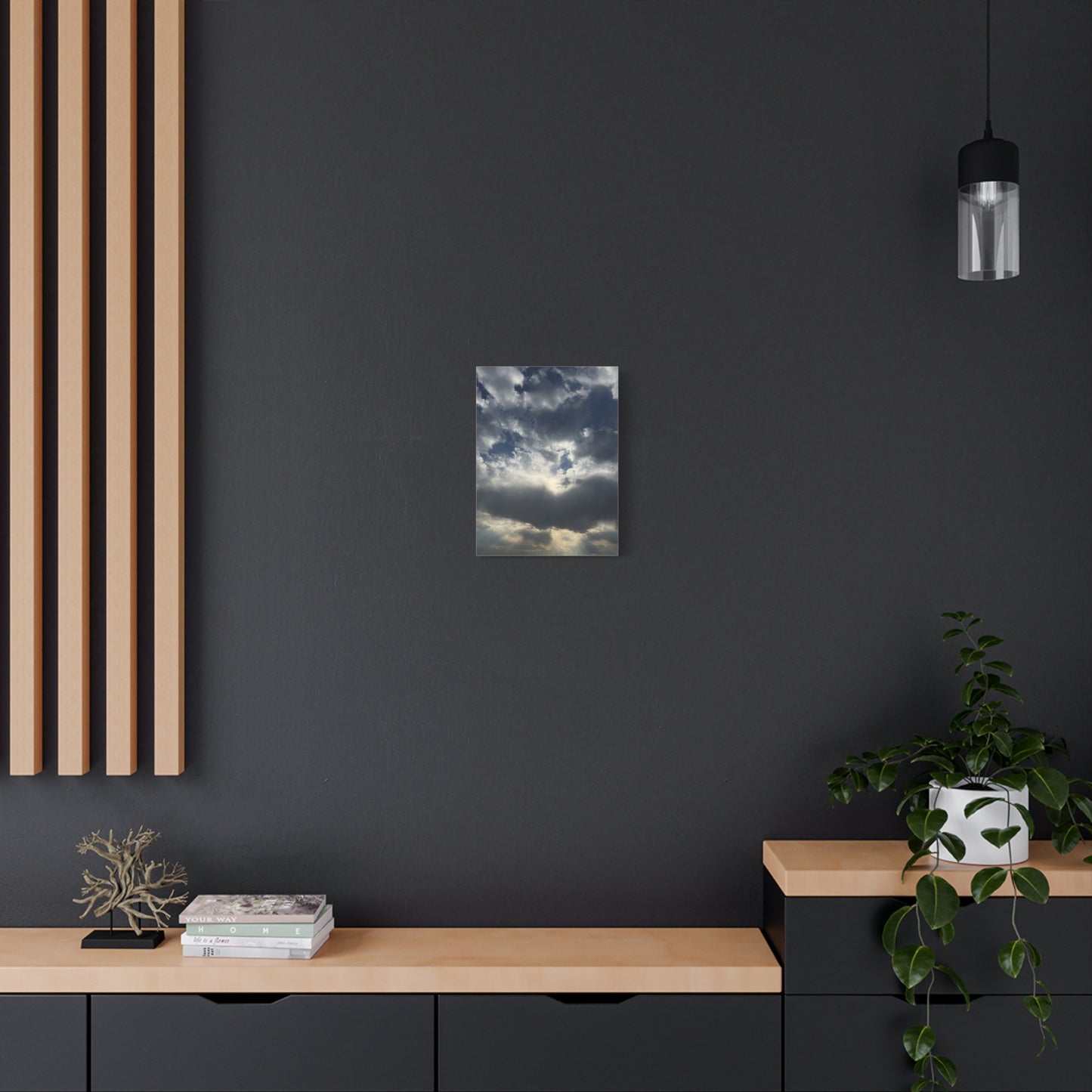 Cloudy Sky Canvas Art - Stretched Matte Wall Decor
