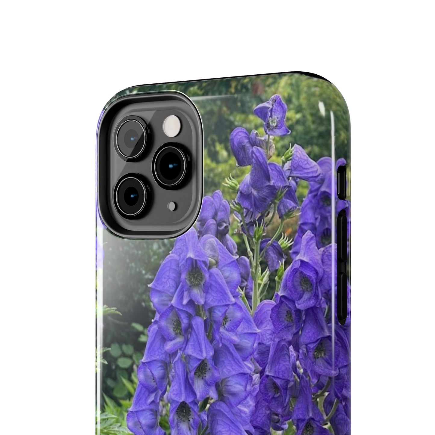 Elegant Floral Tough Phone Case - Purple Aconite Design
