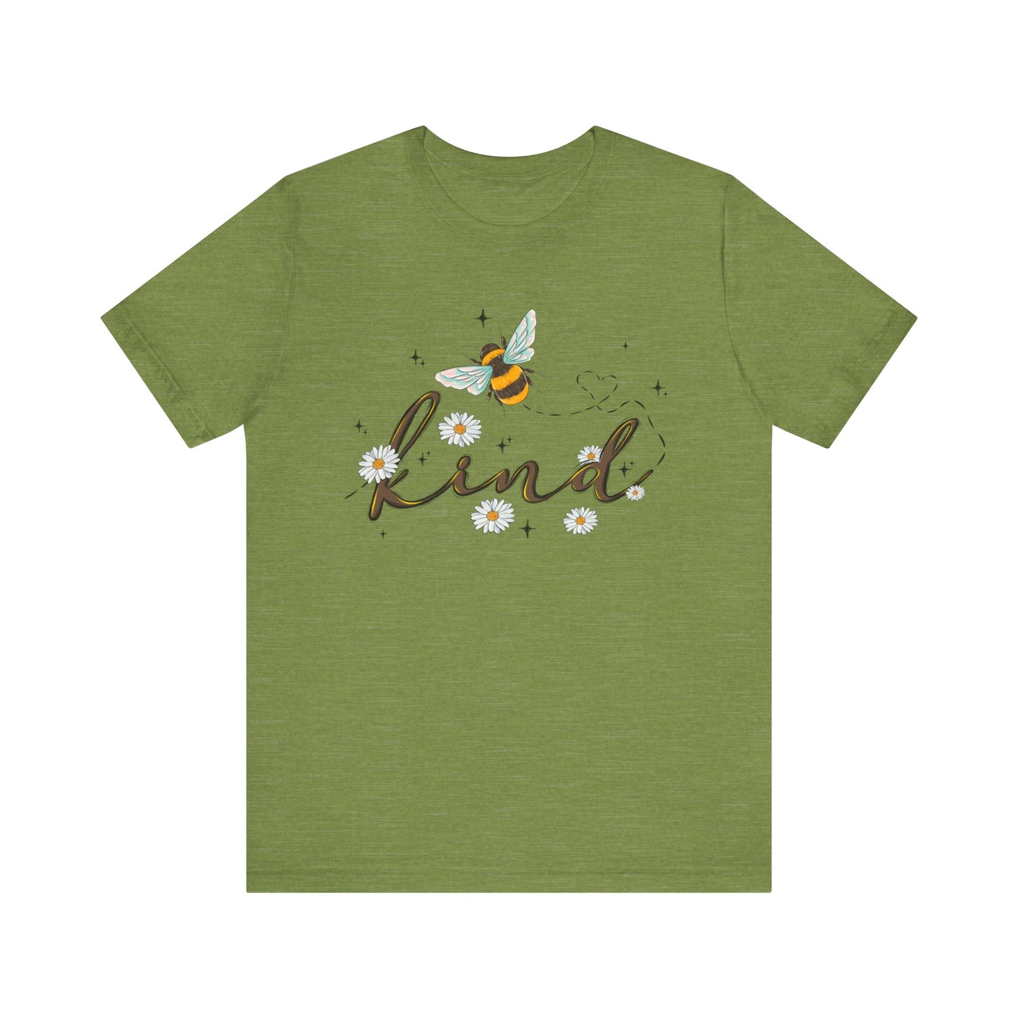 Bee Kind Unisex Jersey Short Sleeve Tee - Inspirational Floral Design