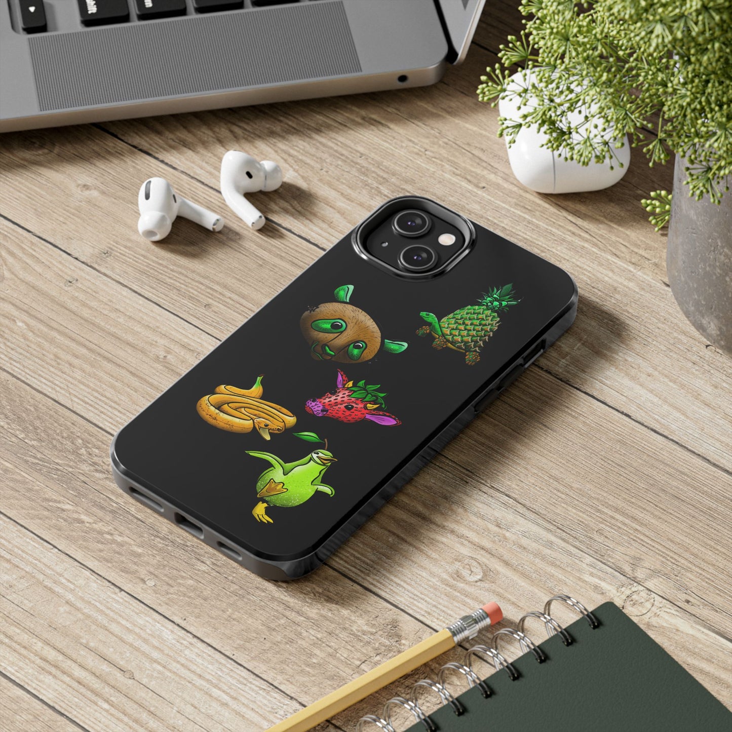 Colorful Animal Design Tough Phone Case - Unique Protection for Wildlife Lovers