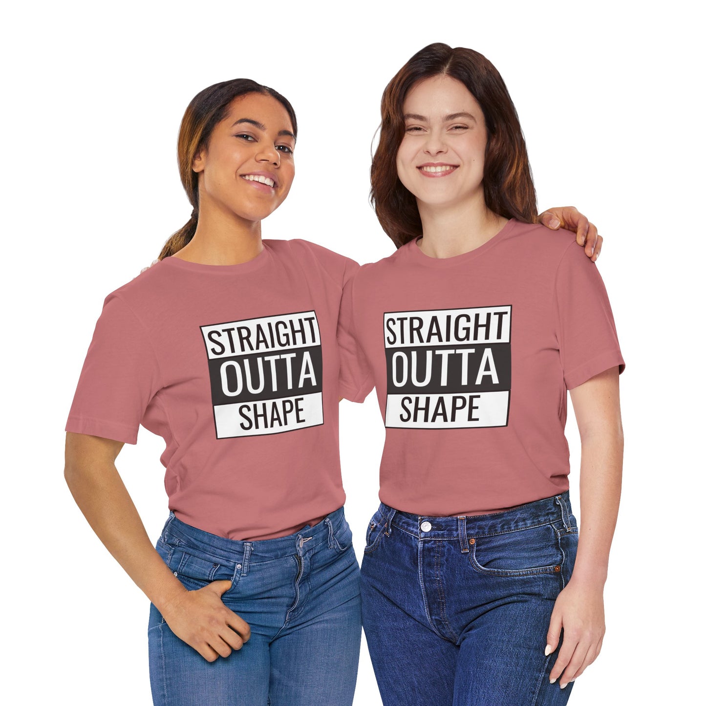 Straight Outta Shape Unisex Tee - Funny Workout T-Shirt for Fitness Enthusiasts