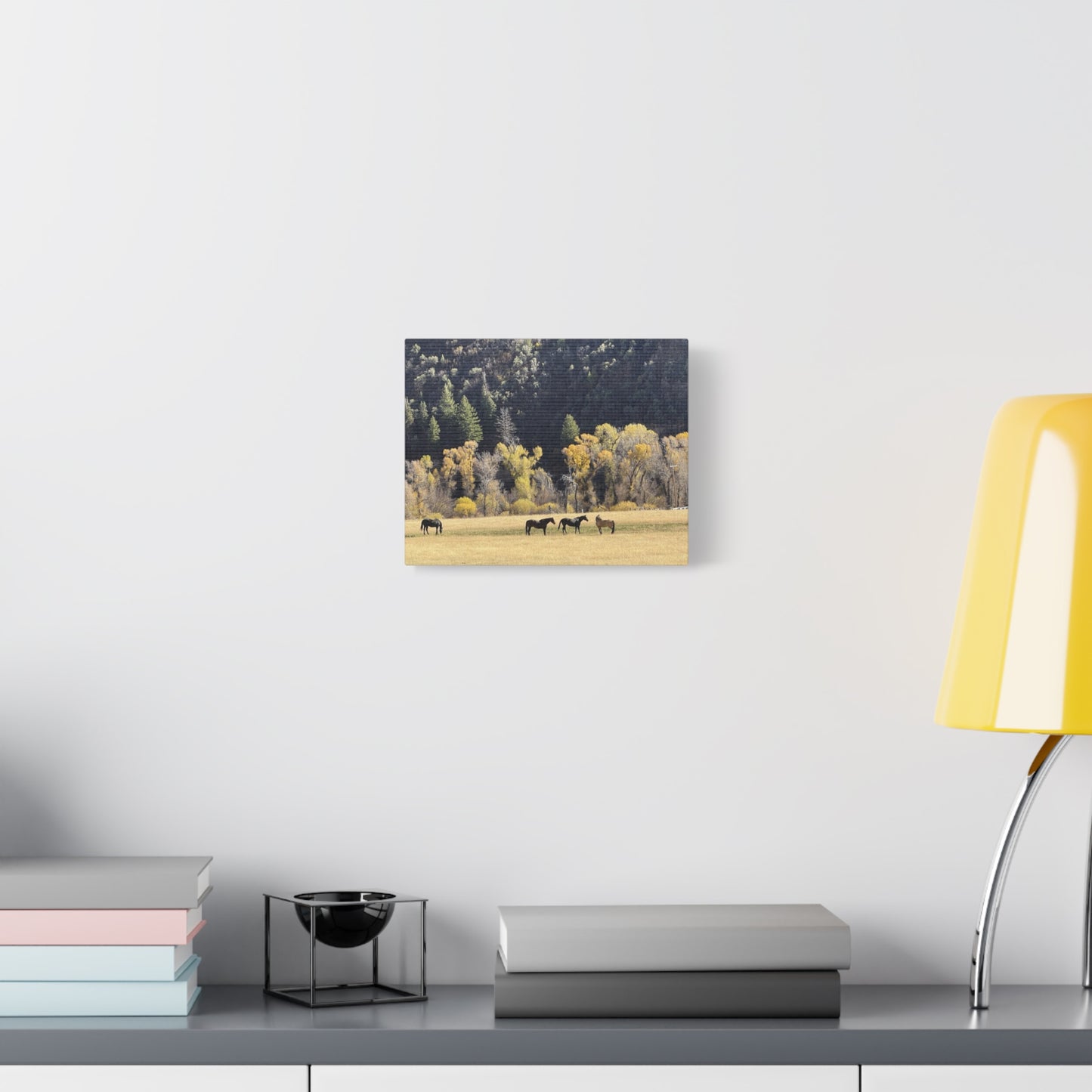 Scenic Horse Canvas Print - Rustic Wall Art for Nature Lovers