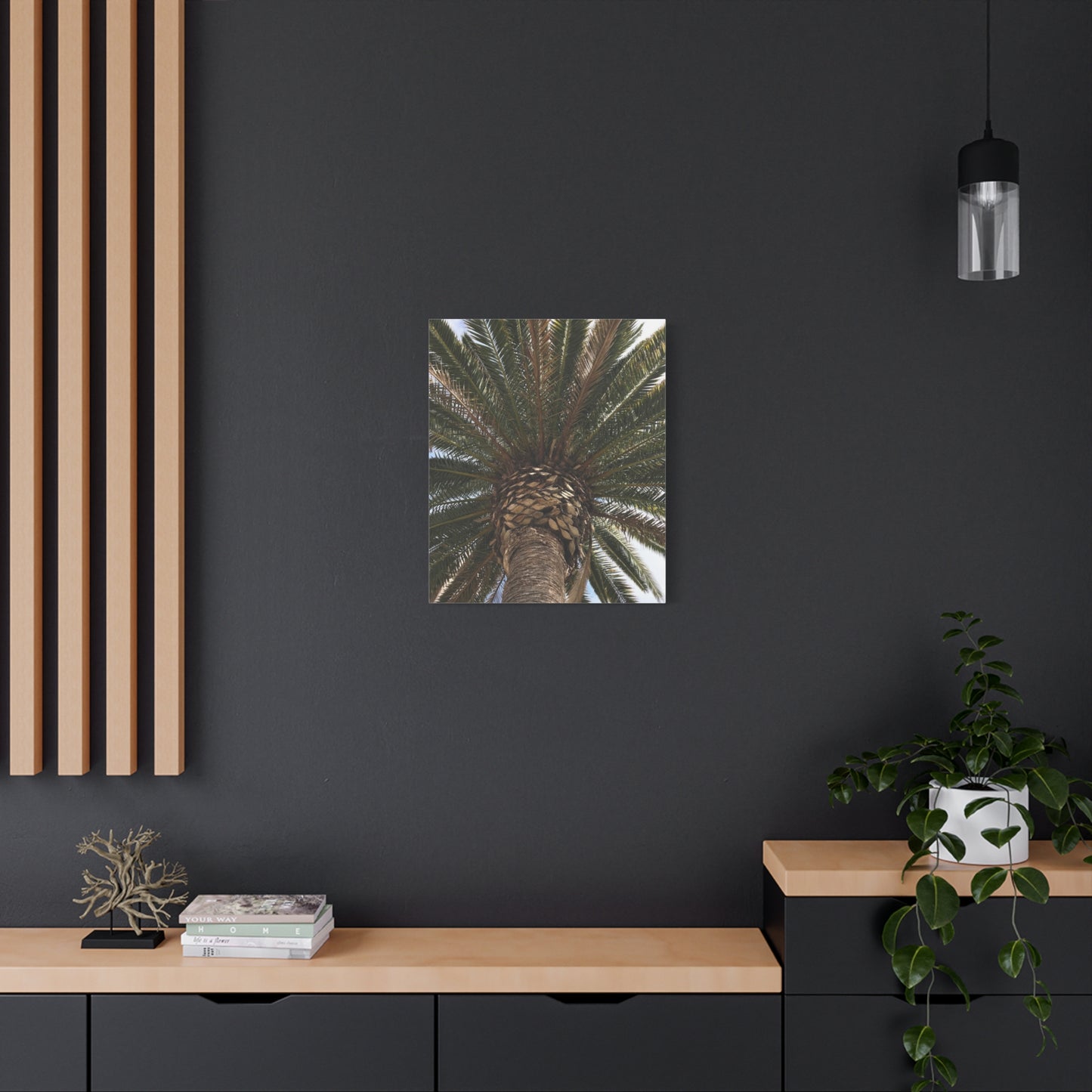Tropical Palm Tree Canvas Art - Stretched Wall Decor for Home or Office