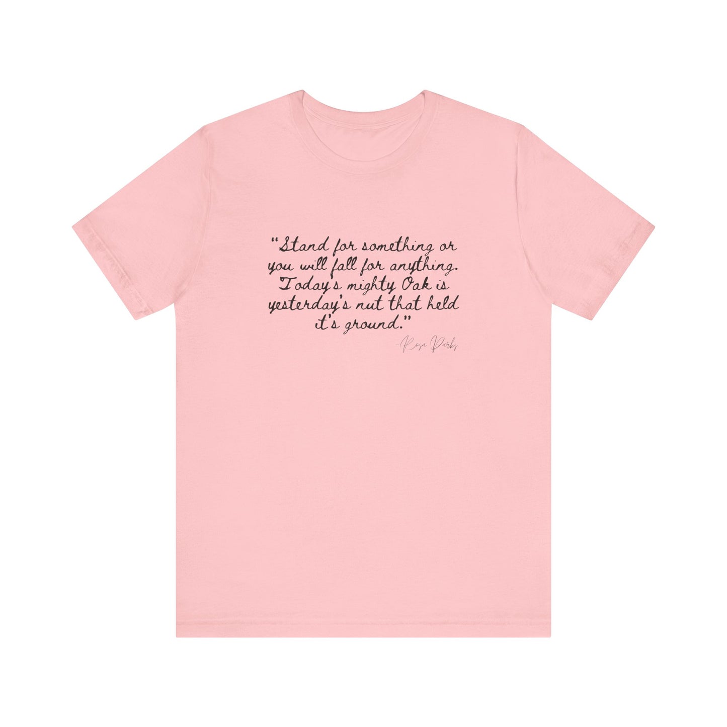 Inspirational Quote Unisex Tee - "Stand for Something" Rosa Parks