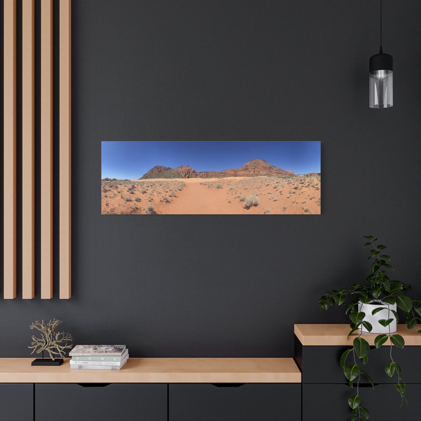 Desert Landscape Canvas Wall Art - Panoramic Modern Decor