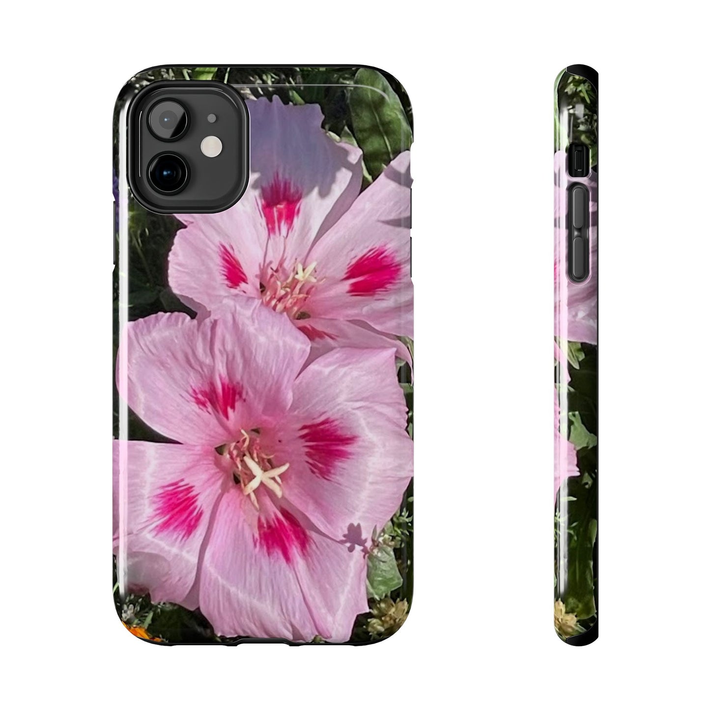 Vibrant Floral Tough Phone Case - Durable Protection with Stunning Pink Flowers