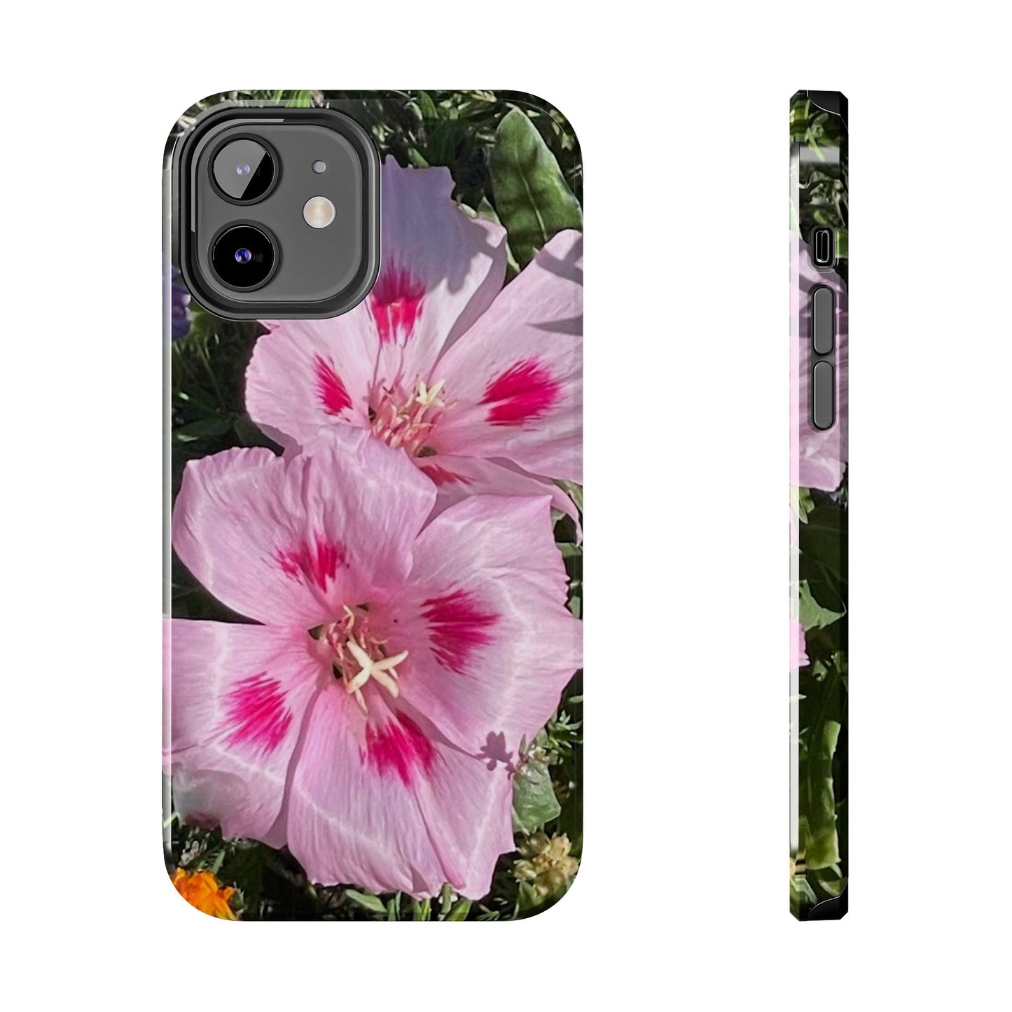 Vibrant Floral Tough Phone Case - Durable Protection with Stunning Pink Flowers