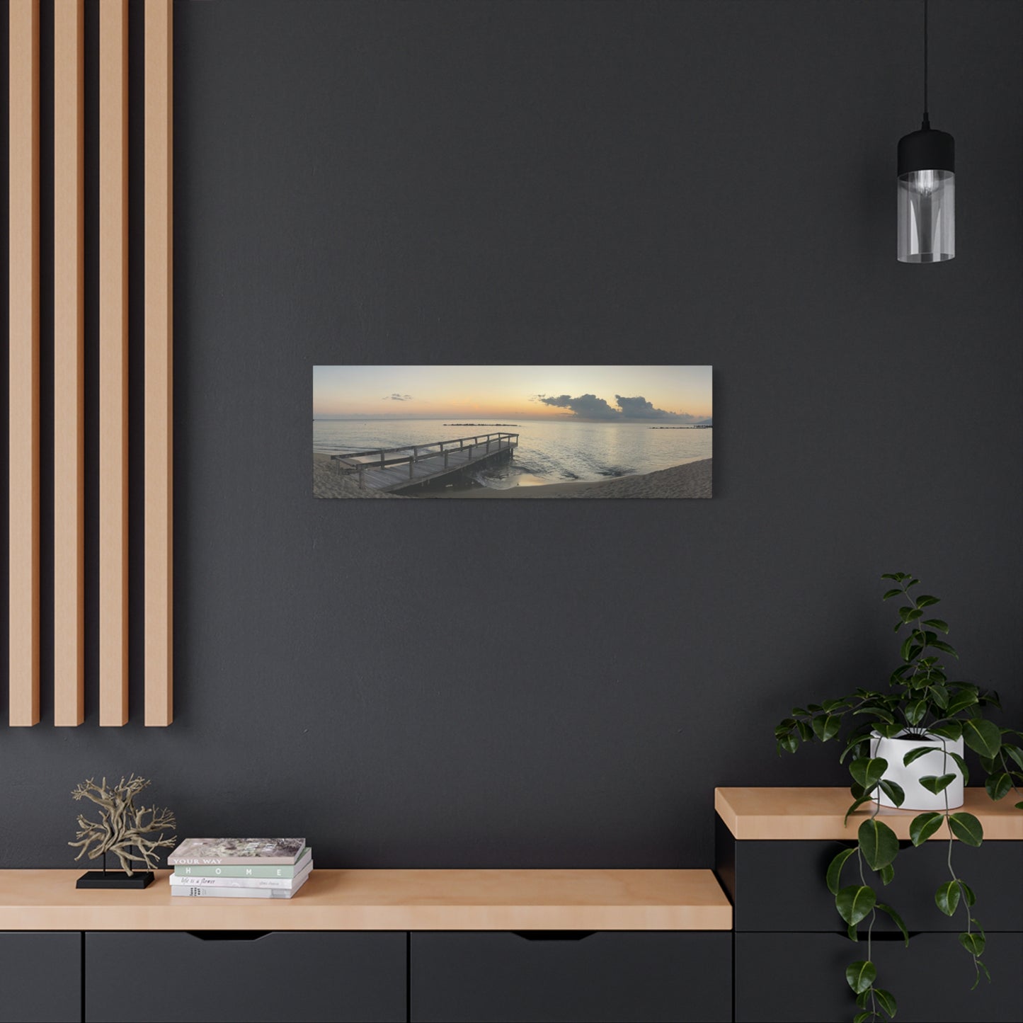 Serene Beach Sunset Canvas Wall Art