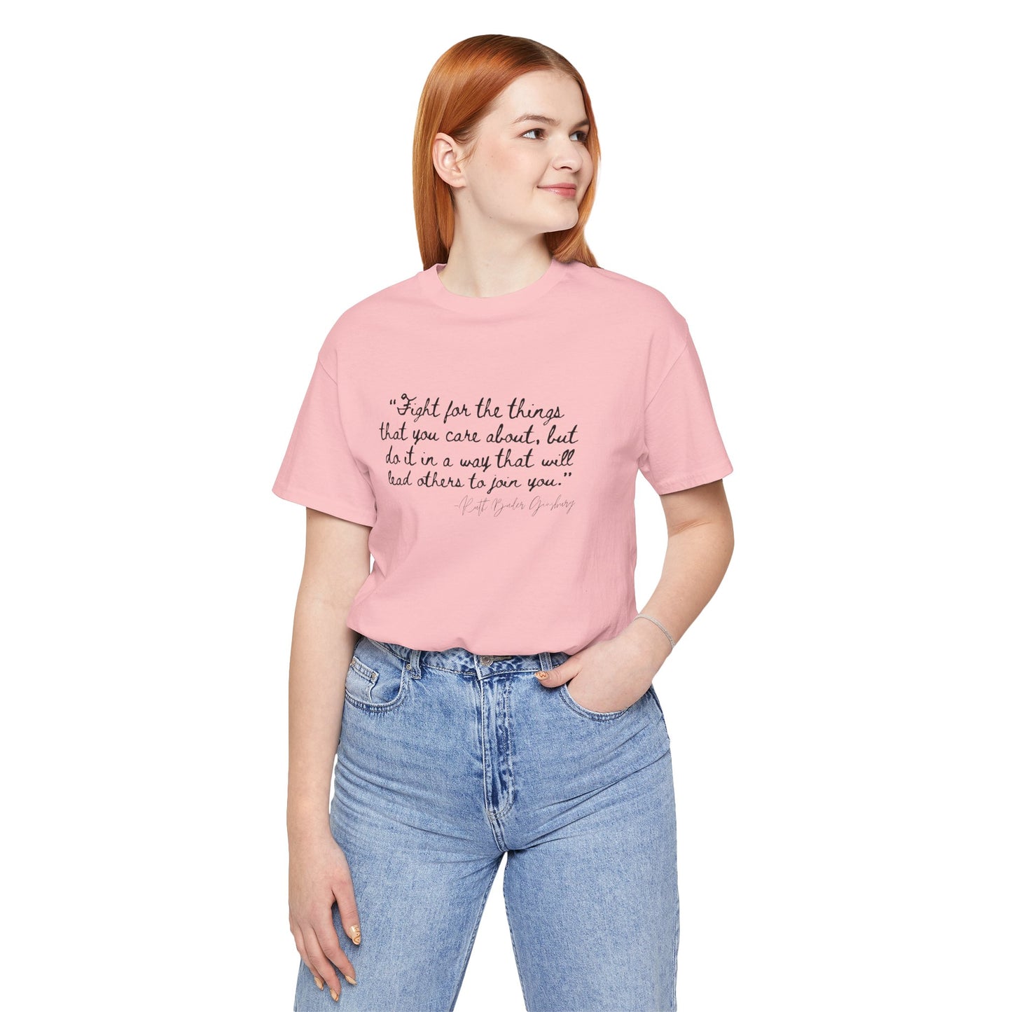 Inspirational Unisex Short Sleeve Tee – "Fight for the Things You Care About"