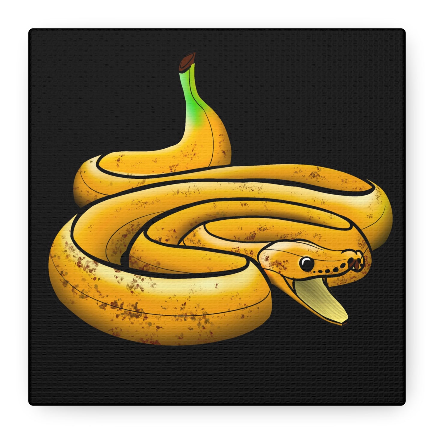 Funny Banana Snake Canvas Art - Quirky Home Decor for Animal Lovers