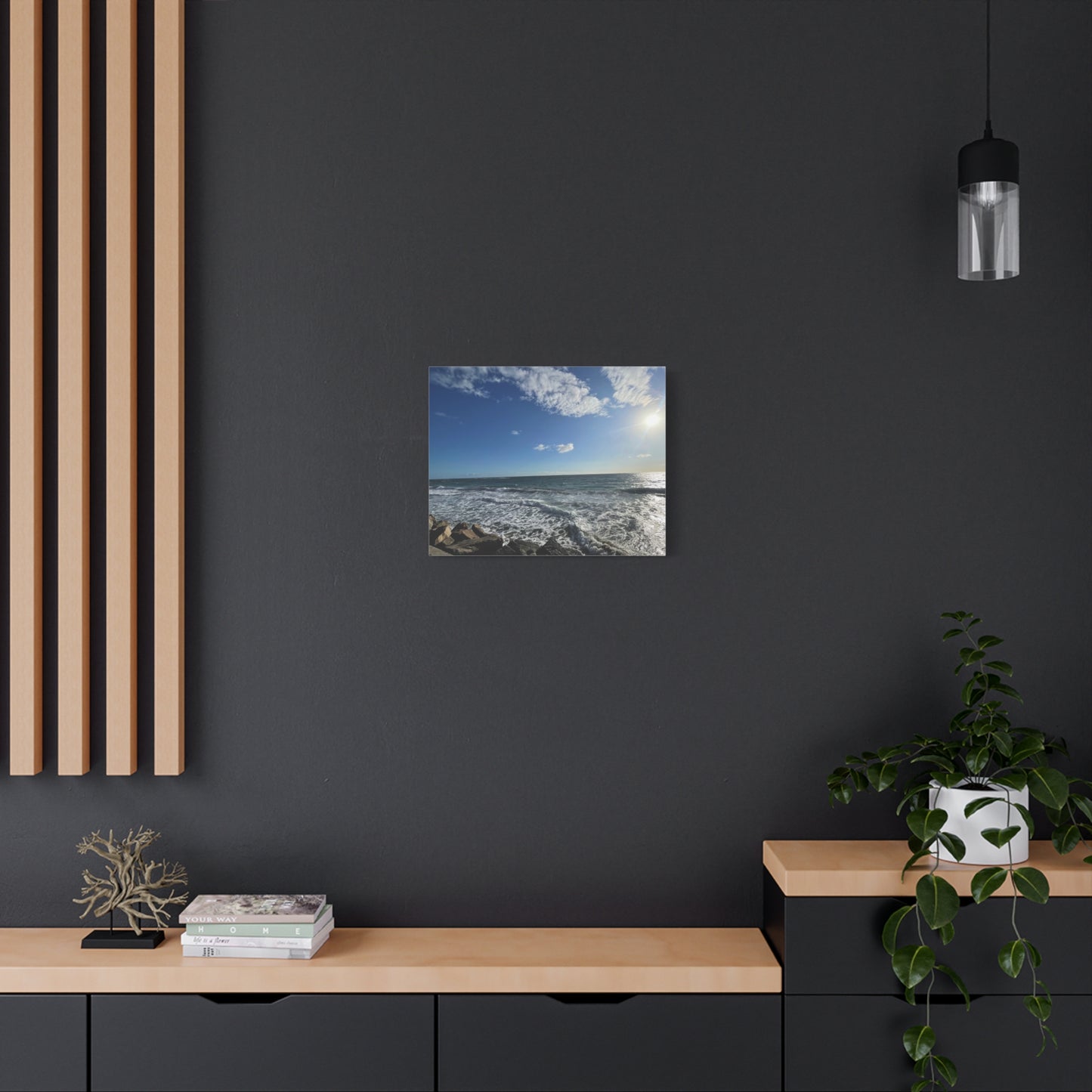 Ocean Waves Stretched Canvas Art - Serene Coastal Home Decor