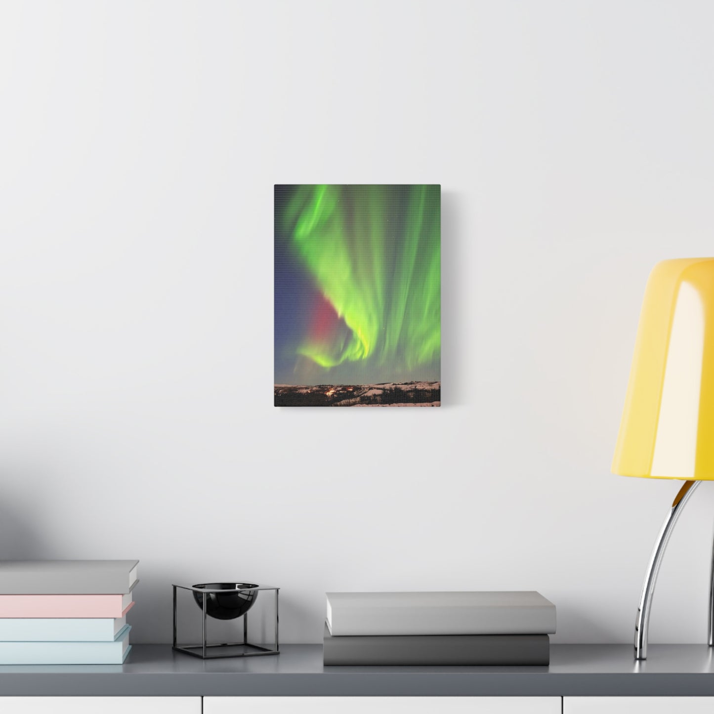 Aurora Borealis Canvas Art - Stunning Northern Lights Stretched Wall Decor Iceland