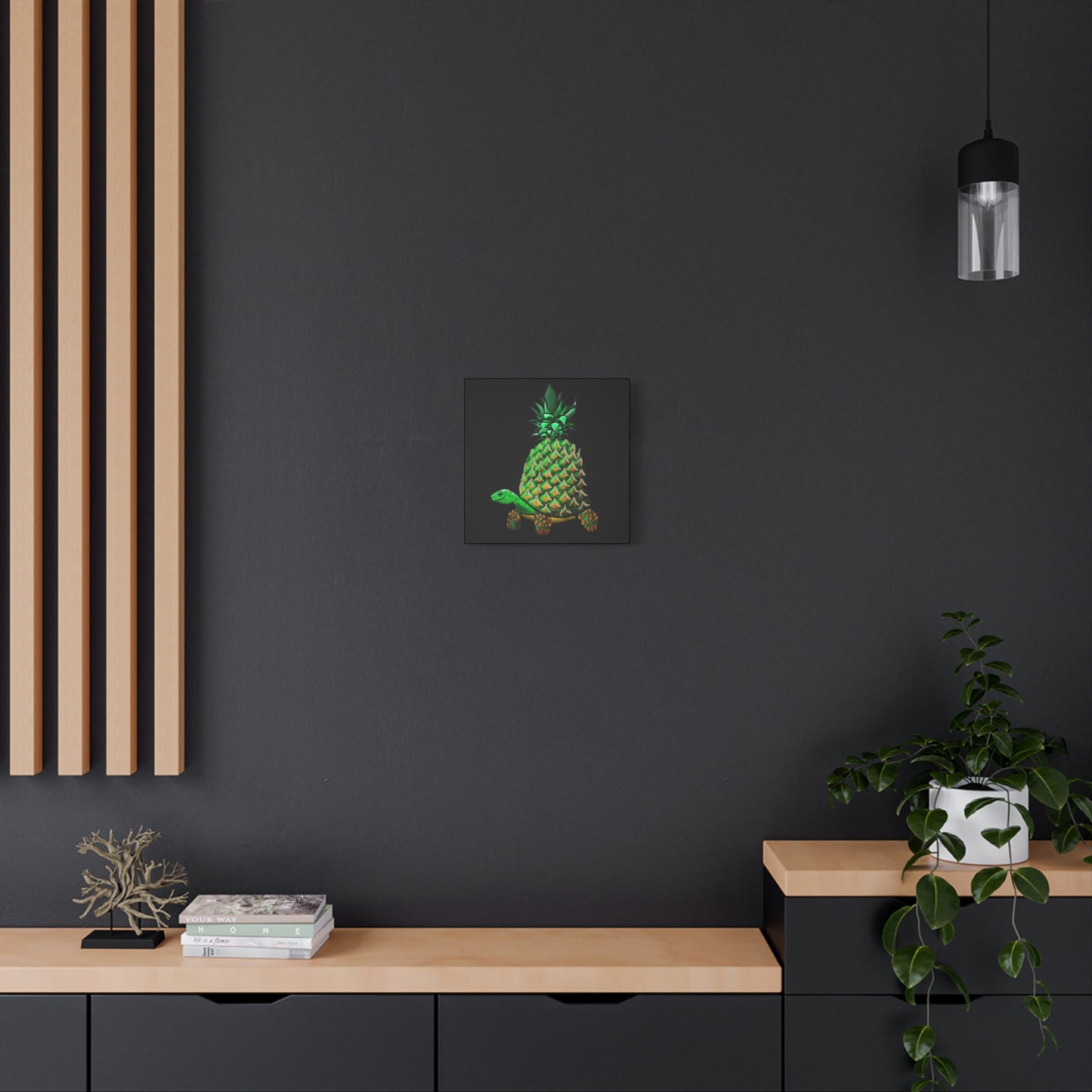 Tropical Turtle Canvas Art - Fun Pineapple Design for Home Décor