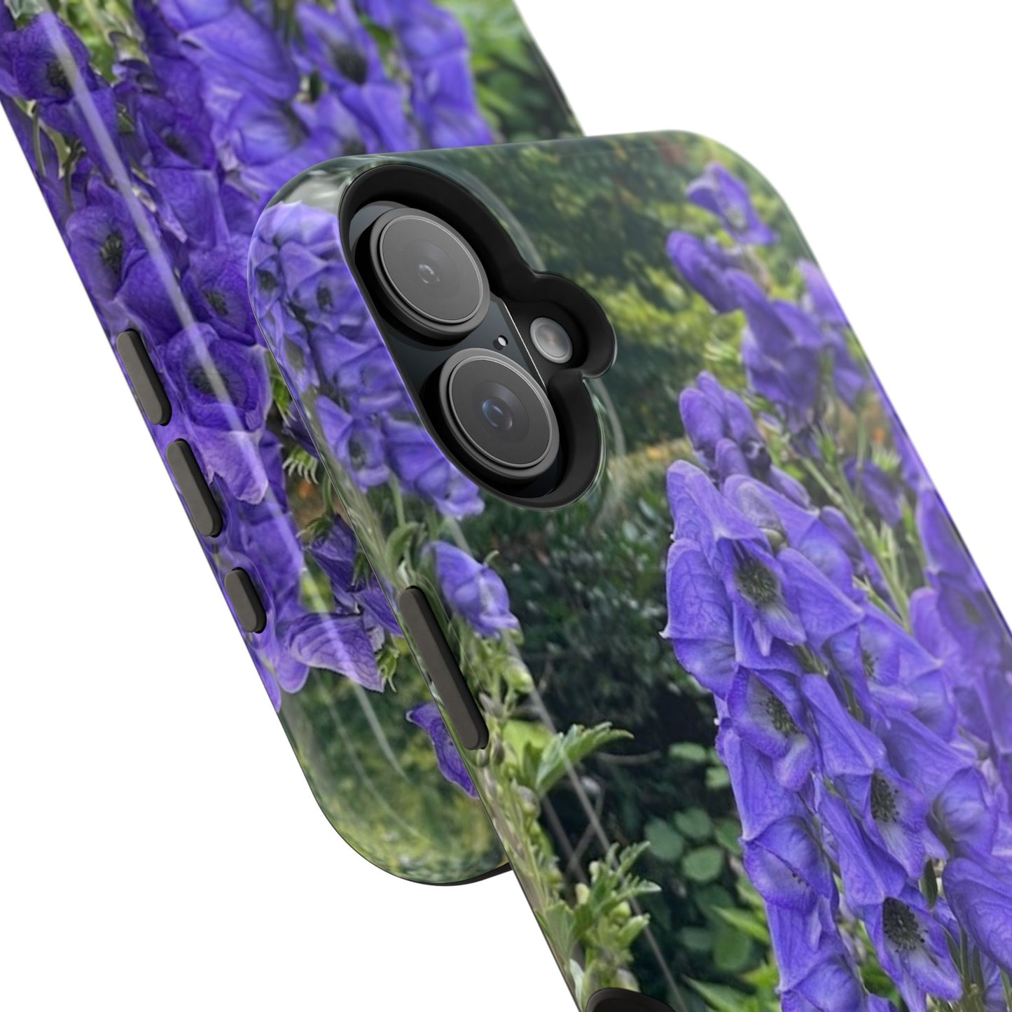Floral Magnetic Tough Case - Vibrant Purple Flower Design for Resilience and Style