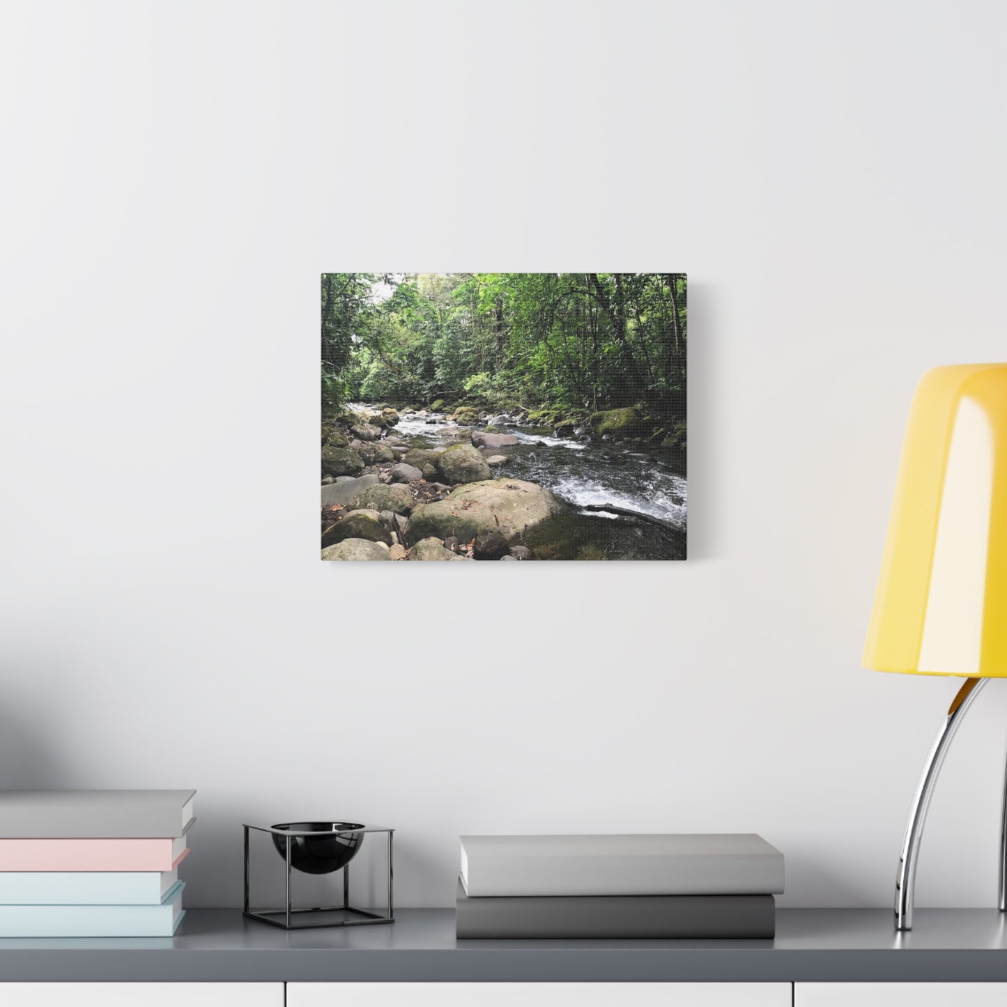 Serene Nature Canvas Wall Art – Tranquil River Landscape, 1.25" Stretched Print