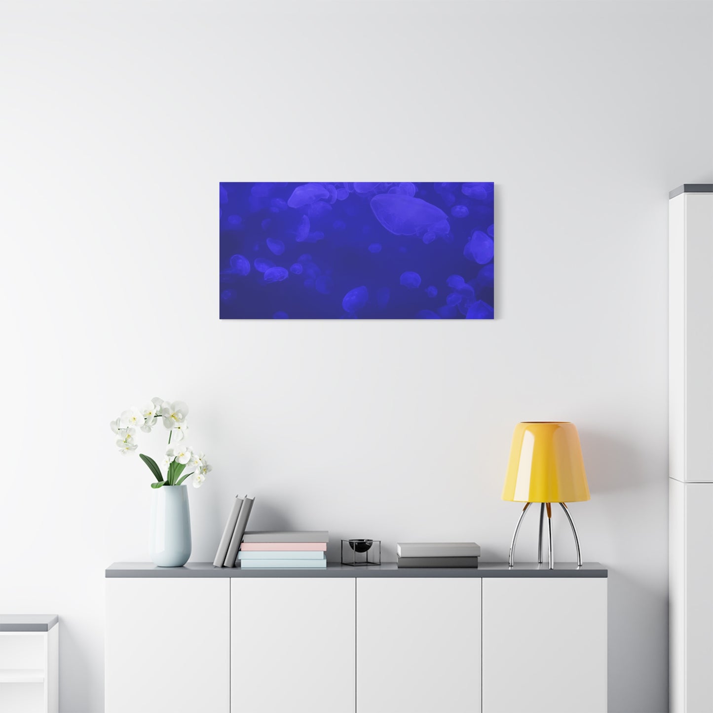 Jellyfish Watercolor Canvas Art - Ocean Theme Wall Decor