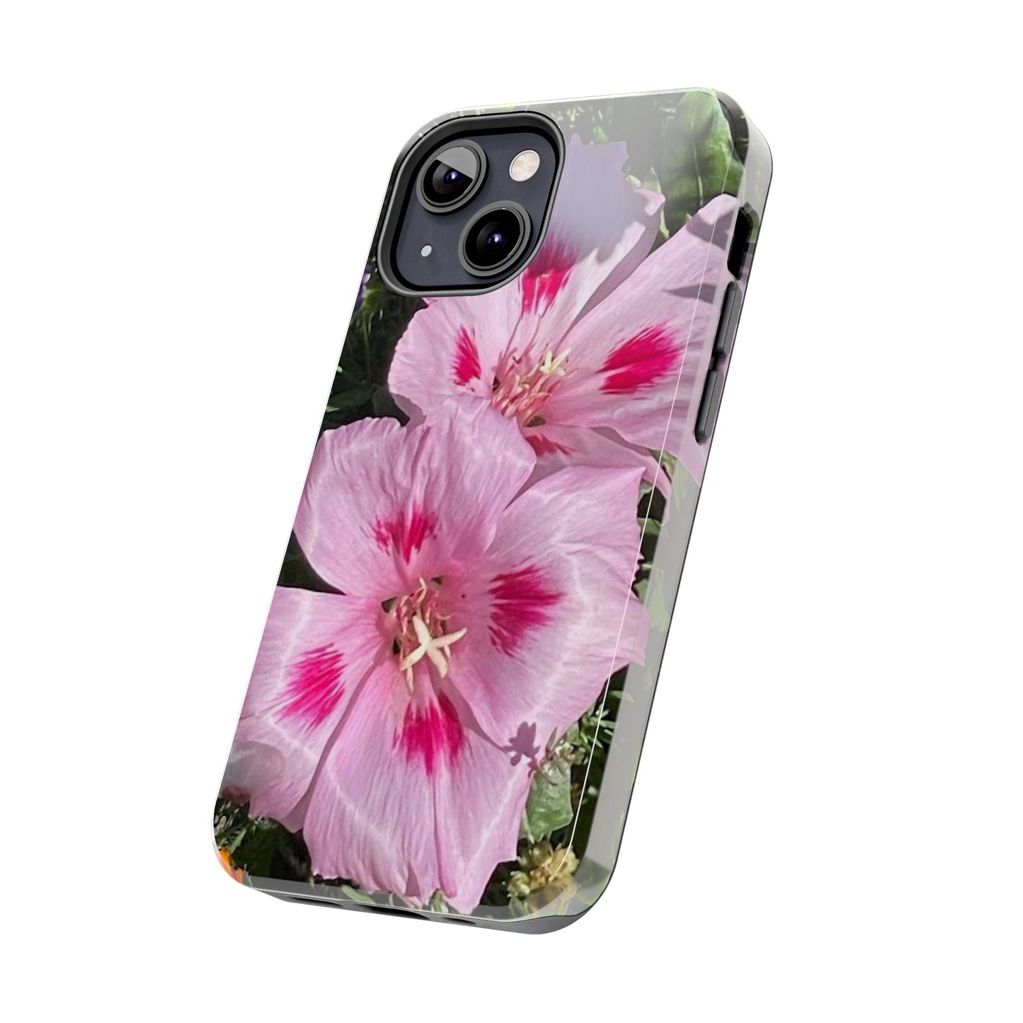 Vibrant Floral Tough Phone Case - Durable Protection with Stunning Pink Flowers