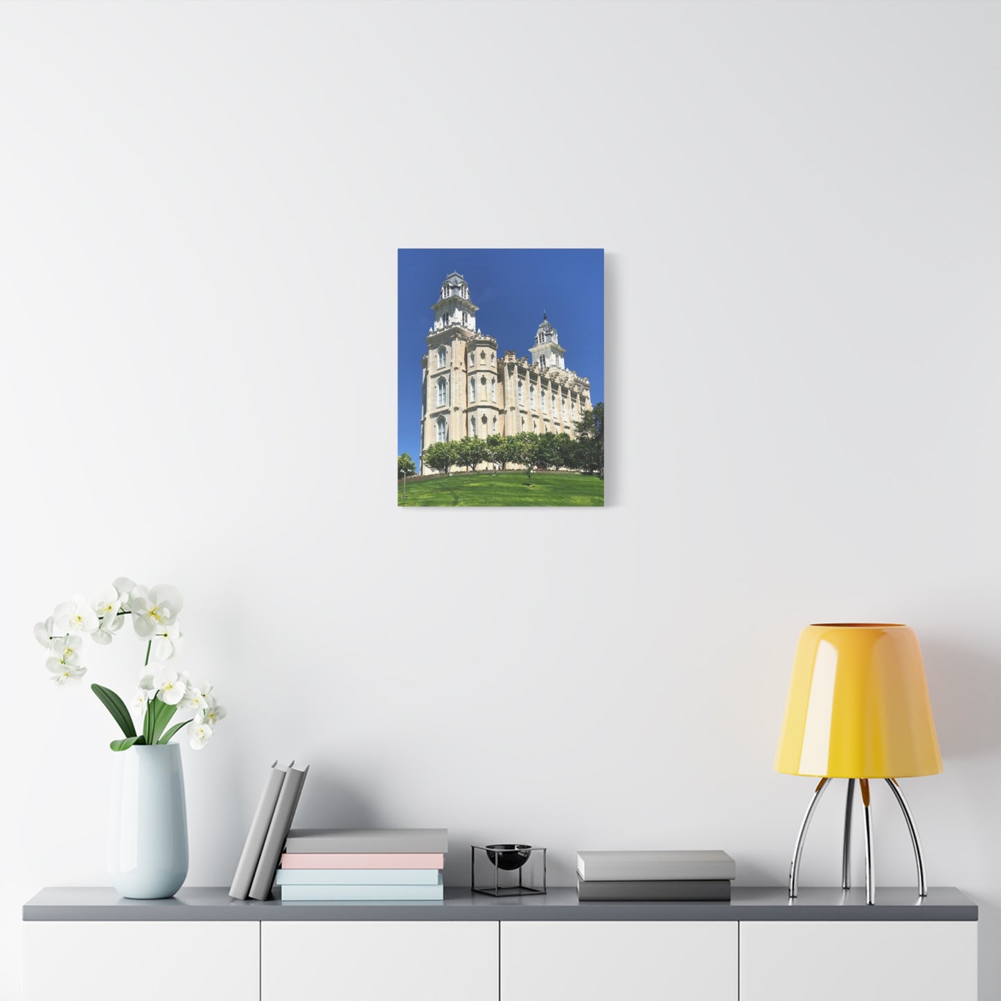 Matte Canvas Wall Art - Beautiful Architectural Print for Home Décor Manti Temple LDS
