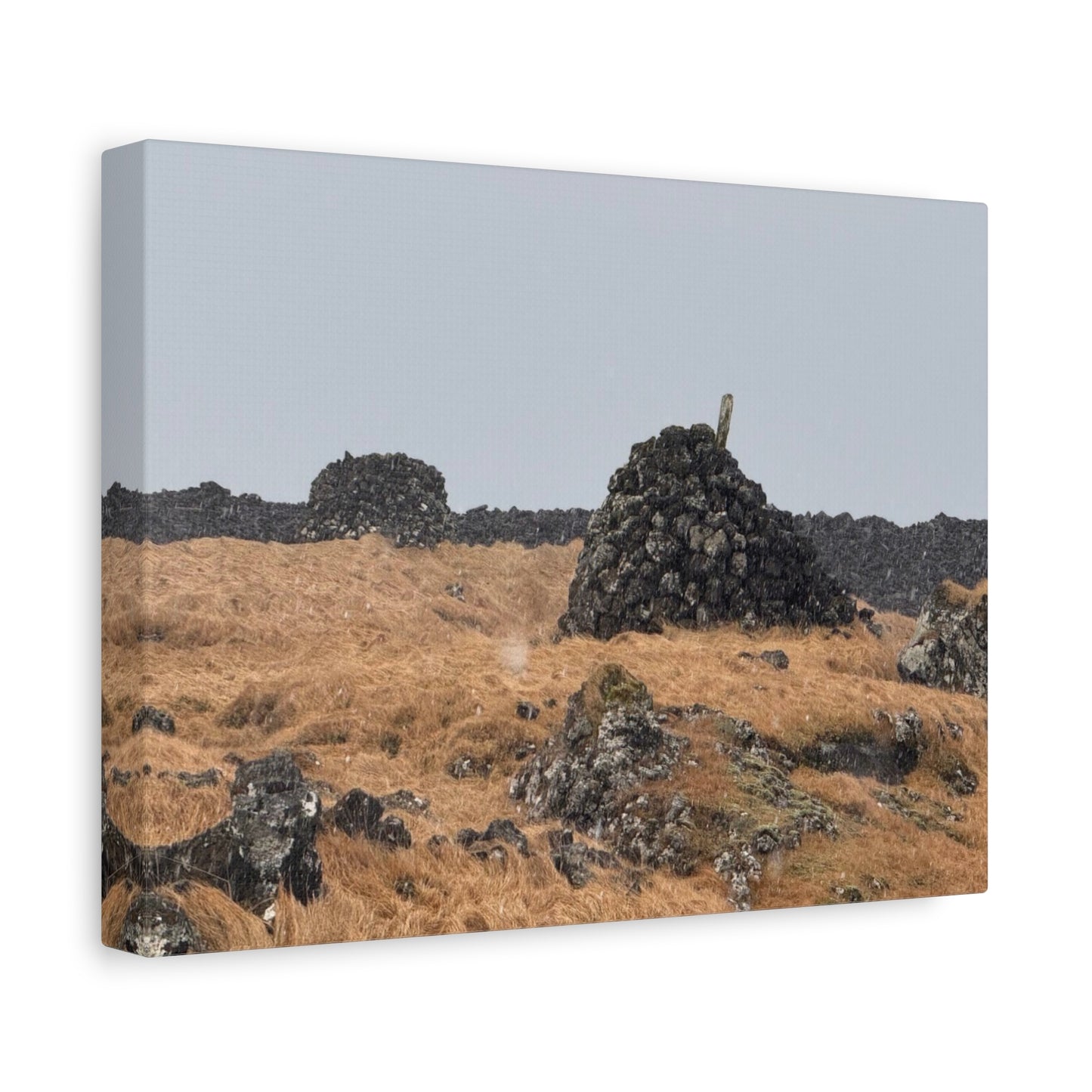 Nature-Inspired Stretched Canvas Art - Tranquil Rock Formation