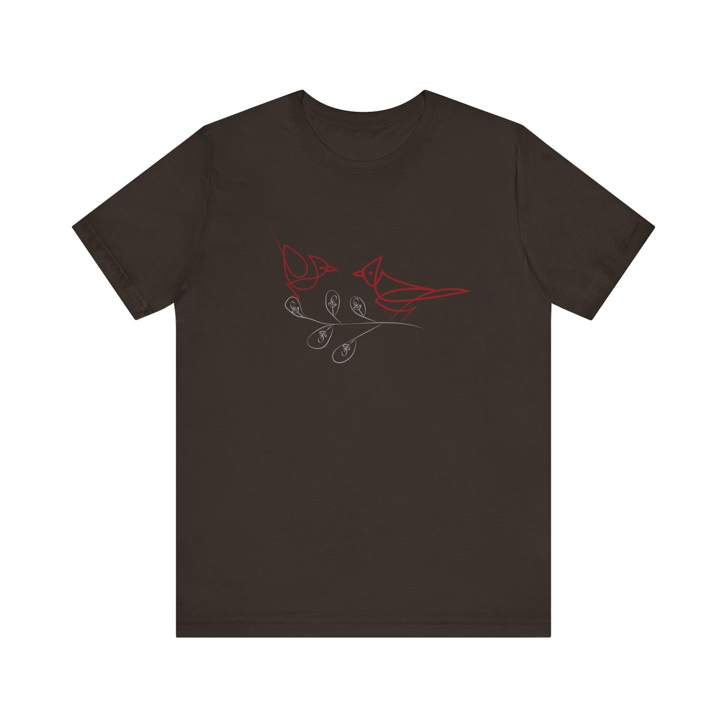 Cardinal Bird Short Sleeve Tee - Unisex Jersey T-Shirt