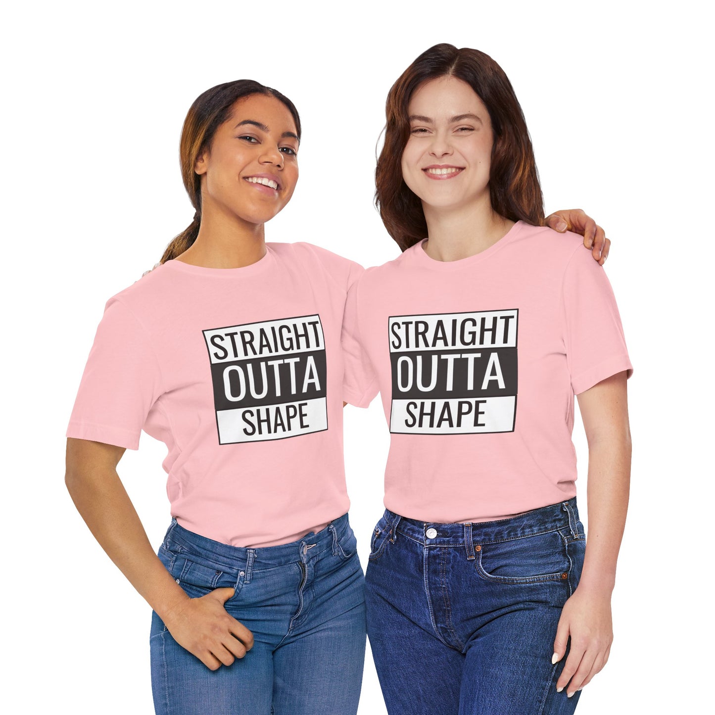 Straight Outta Shape Unisex Tee - Funny Workout T-Shirt for Fitness Enthusiasts