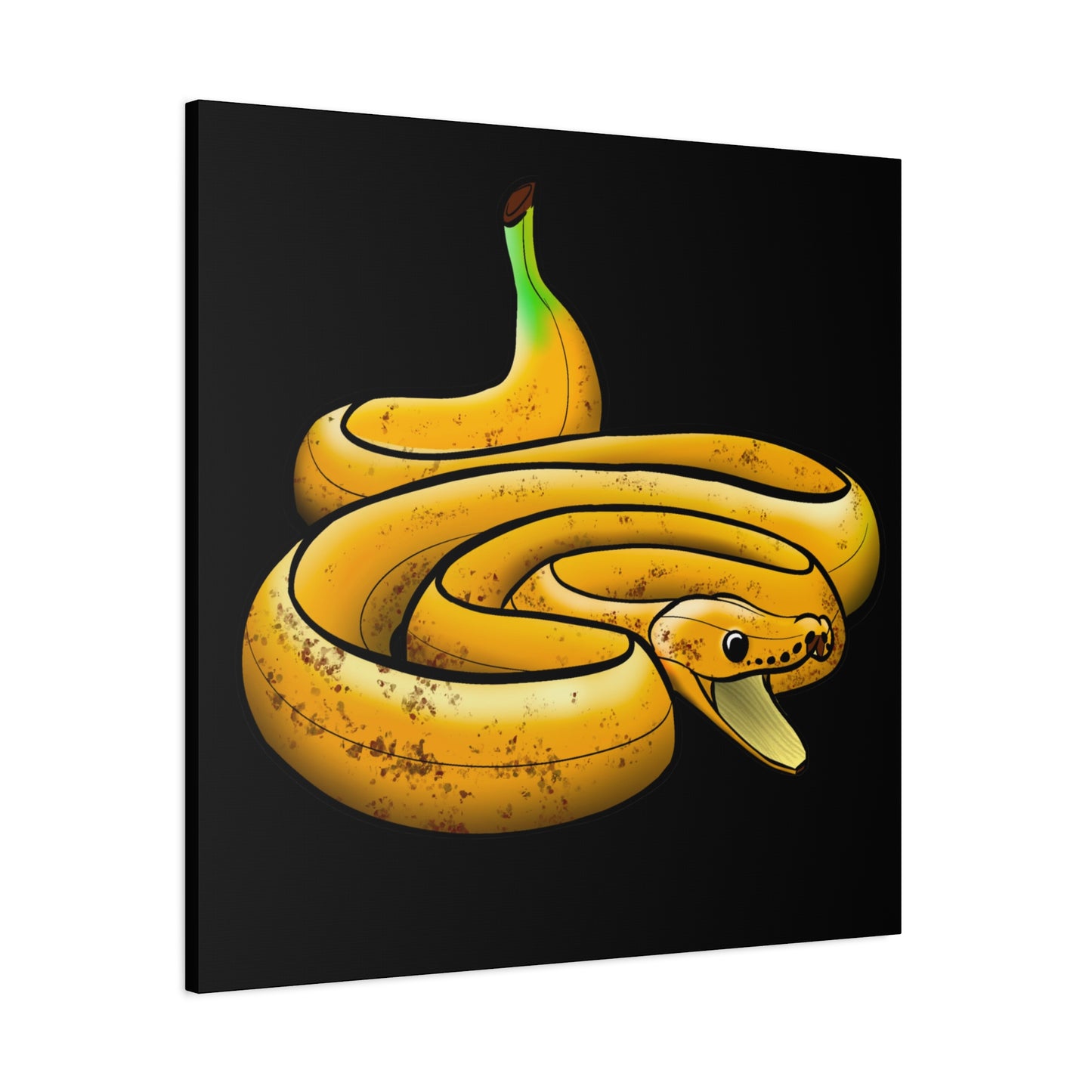 Funny Banana Snake Canvas Art - Quirky Home Decor for Animal Lovers