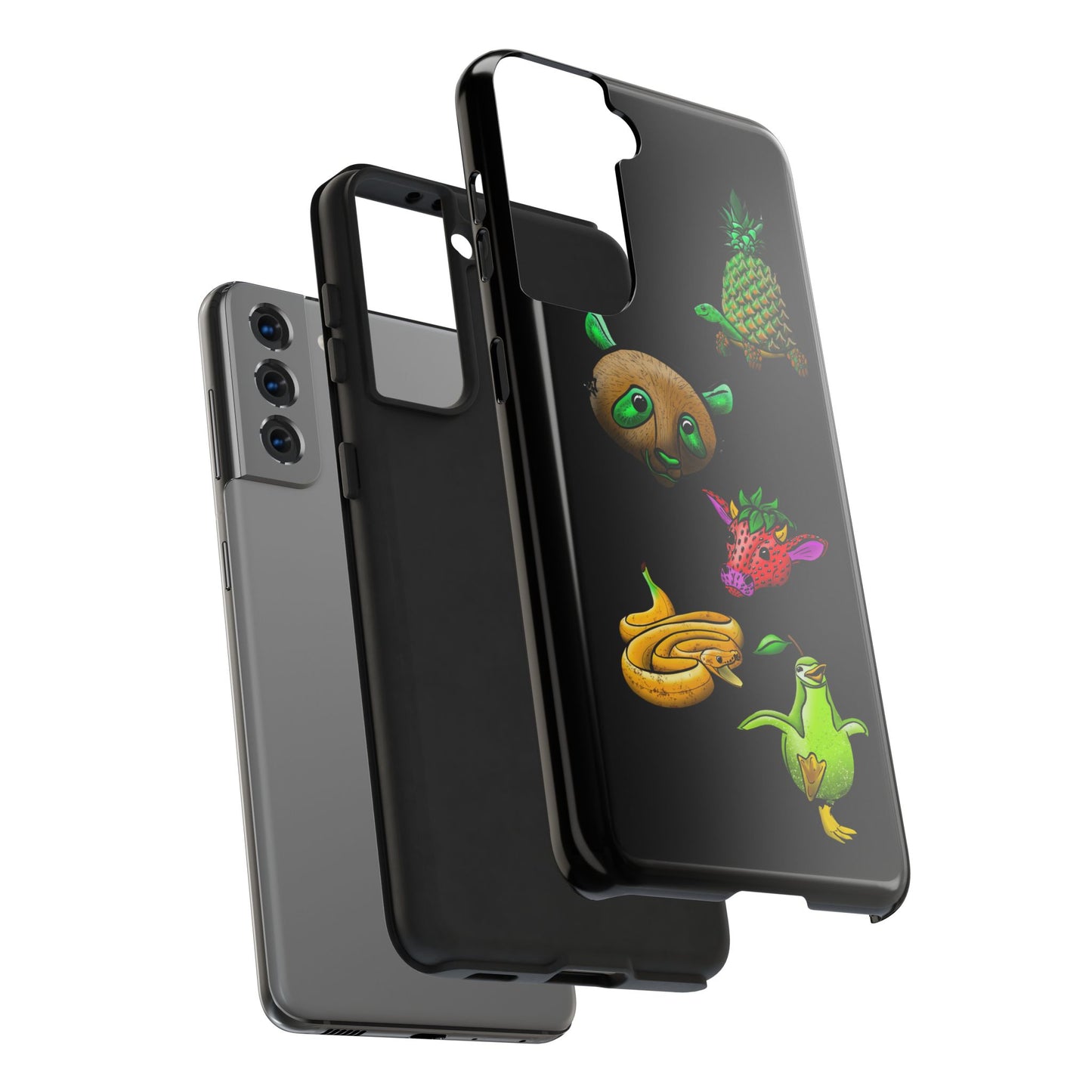 Colorful Animal Design Tough Phone Case - Unique Protection for Wildlife Lovers