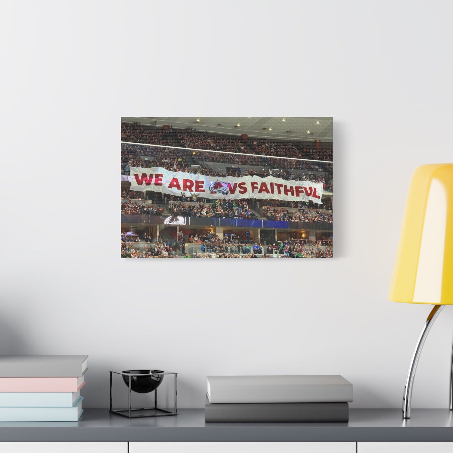 Stretched Canvas Wall Art - "We Are vs Faithful" - Colorado Avalanche - Ball Arena