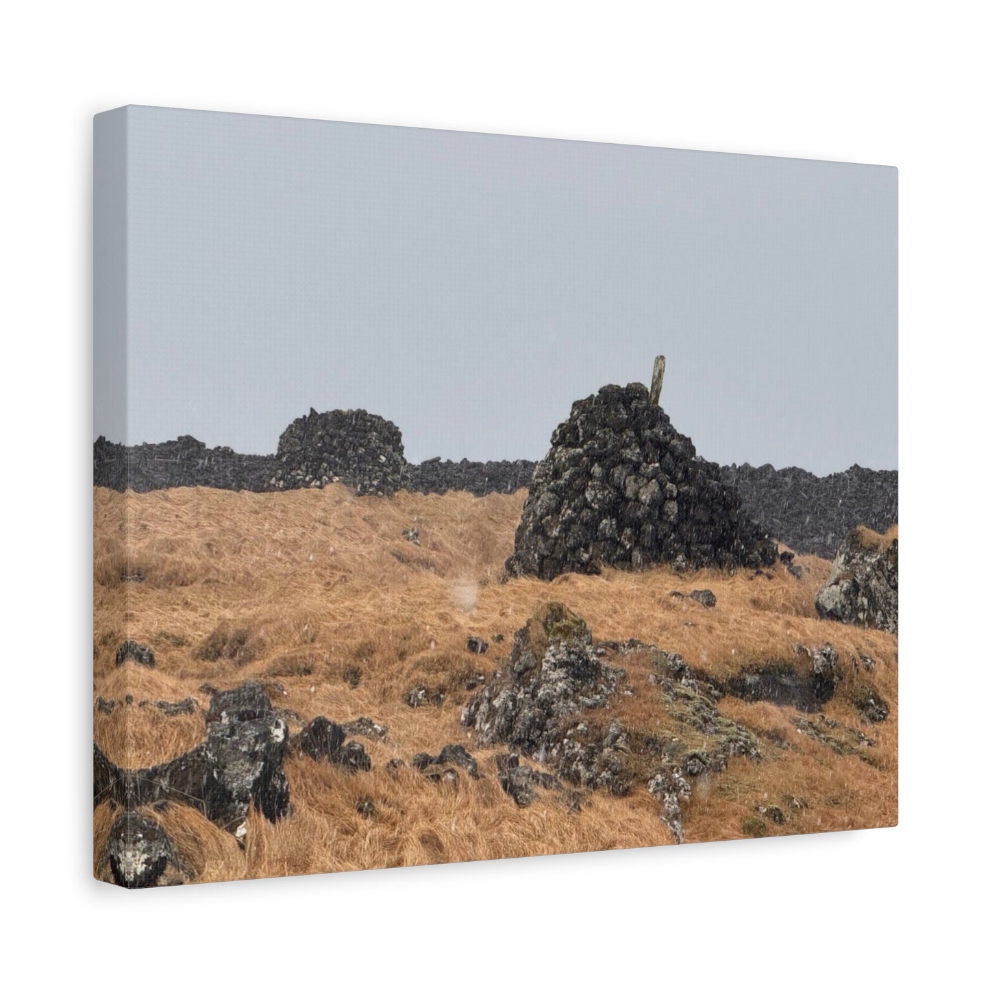 Nature-Inspired Stretched Canvas Art - Tranquil Rock Formation
