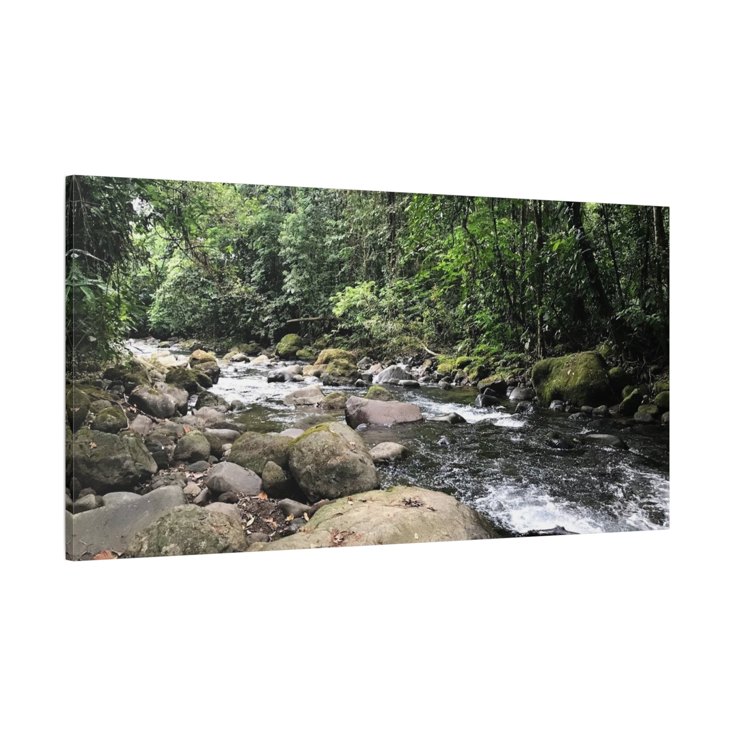 Serene Nature Canvas Wall Art – Tranquil River Landscape, 1.25" Stretched Print