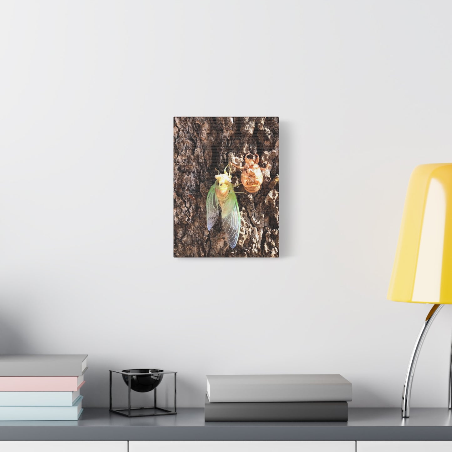Nature-Inspired Wall Art: Cicada Lifecycle Canvas Print