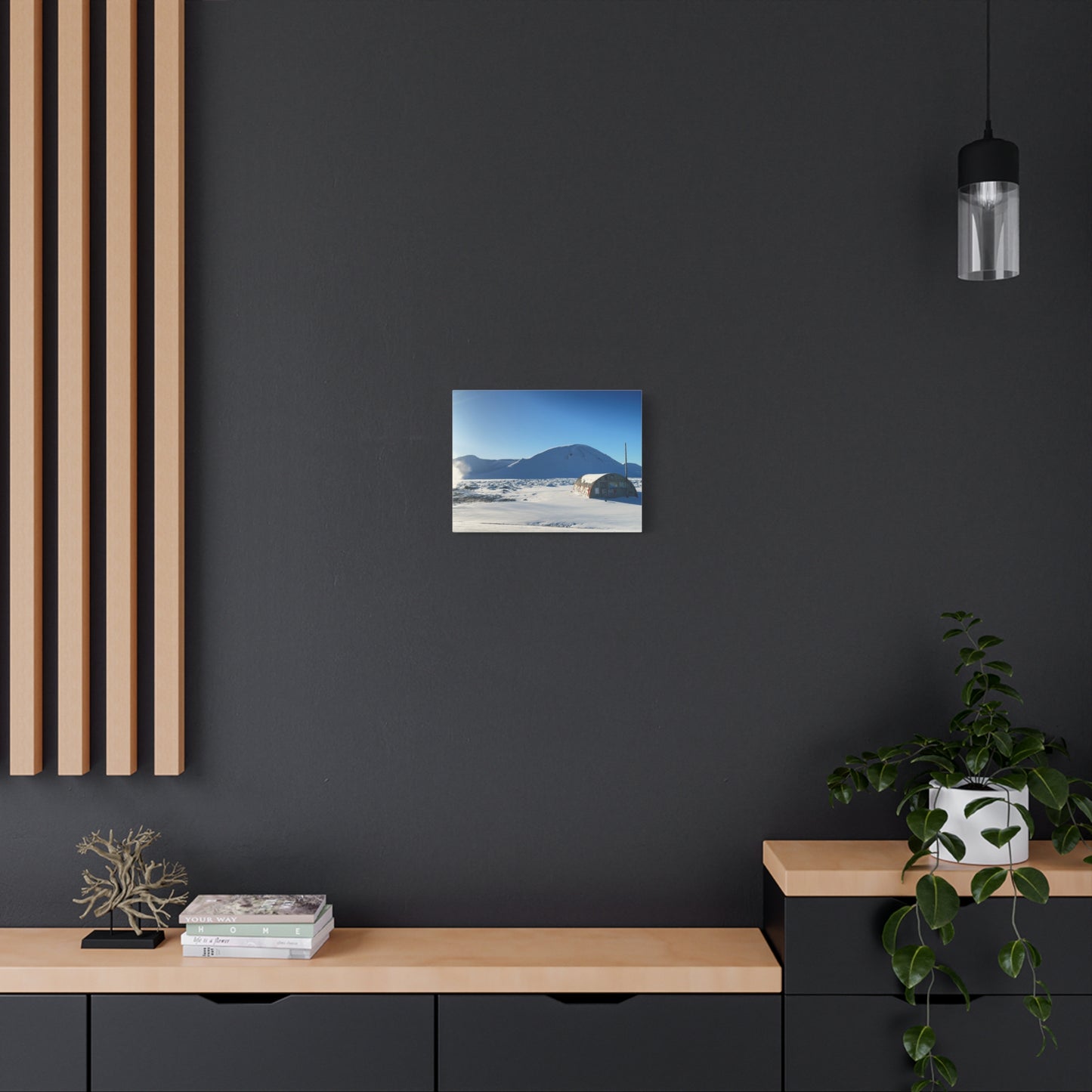 Snow-Covered Landscape Canvas Art - Stretched Matte Print