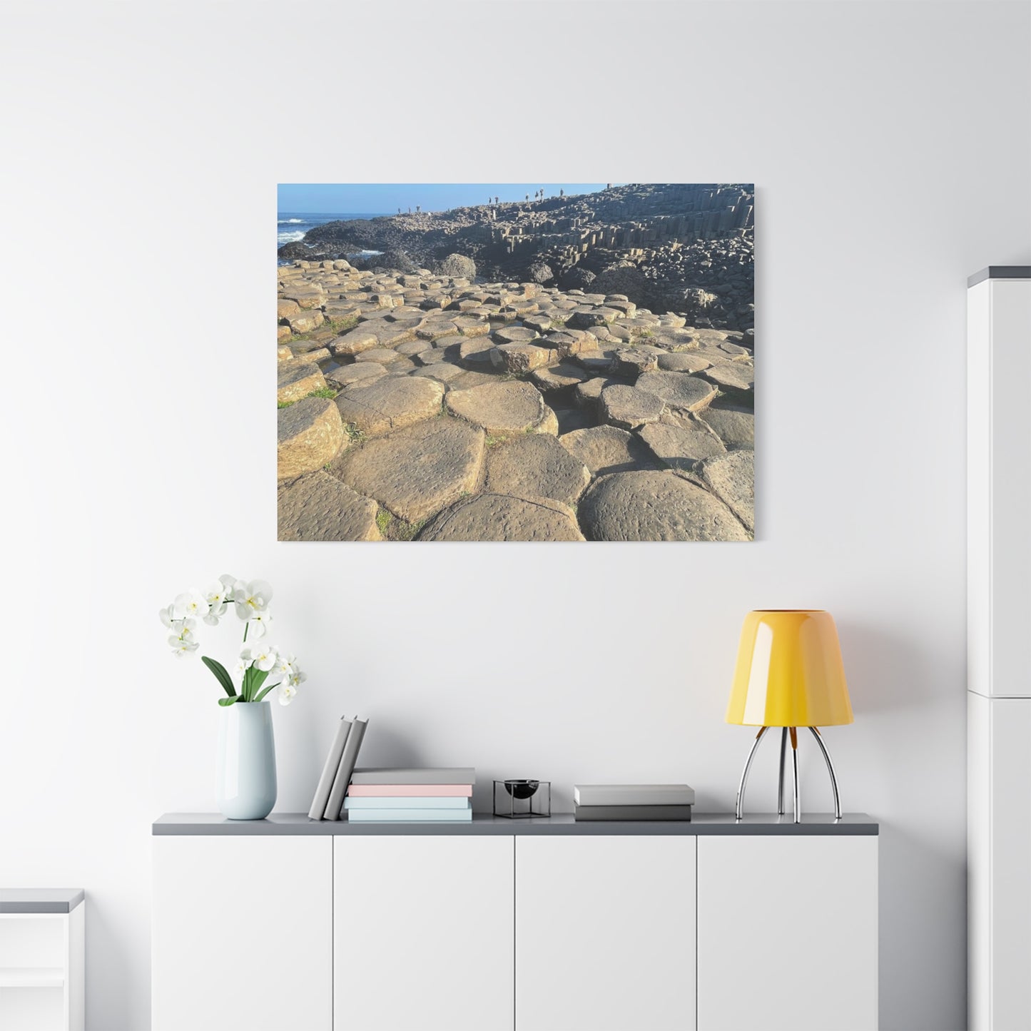 Hexagonal Rock Formation Matte Canvas Wall Art Basalt Columns Ireland