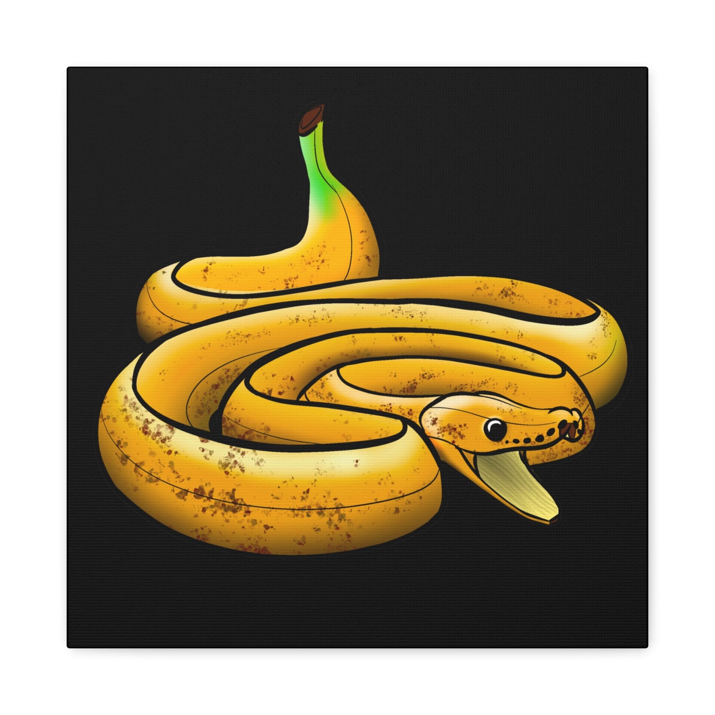 Funny Banana Snake Canvas Art - Quirky Home Decor for Animal Lovers
