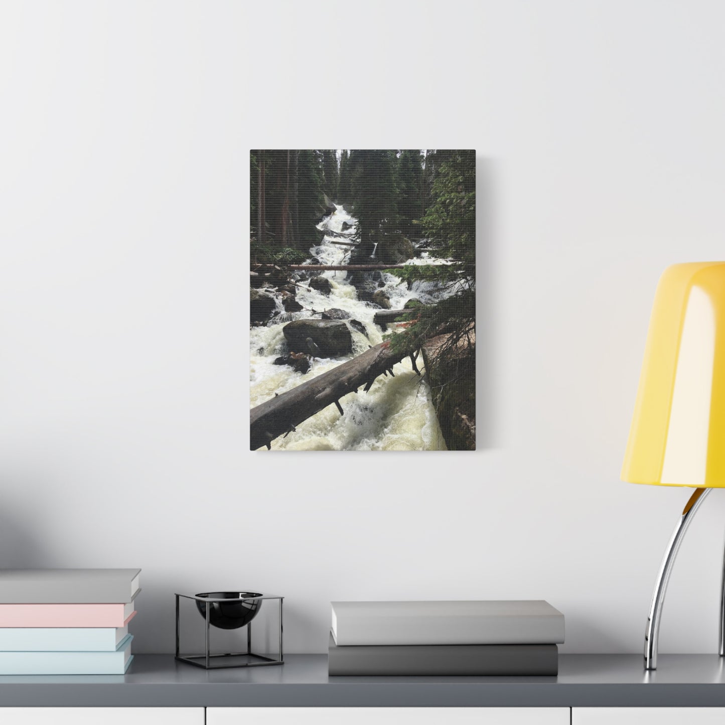 Nature Waterfall Canvas Art - Stretched Matte Wall Decor