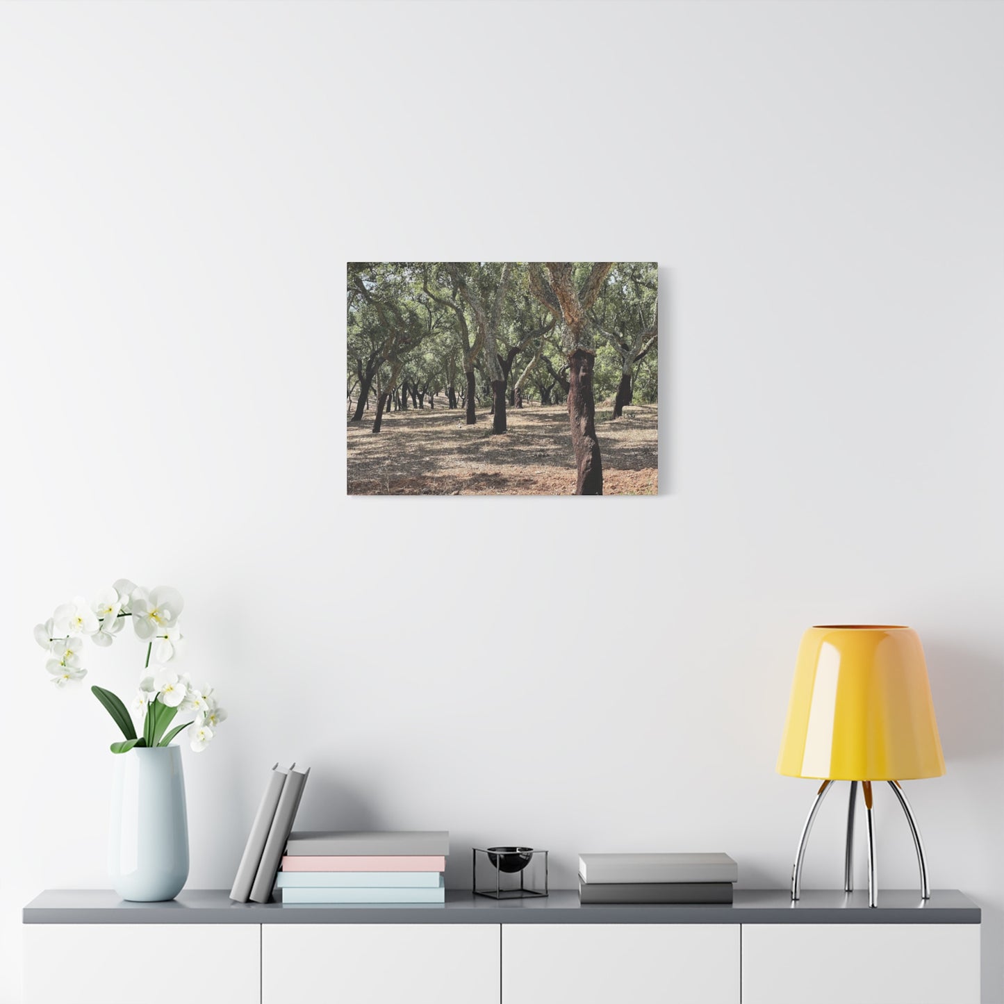 Nature-Inspired Matte Canvas Art | Forest Wall Decor Cork Trees