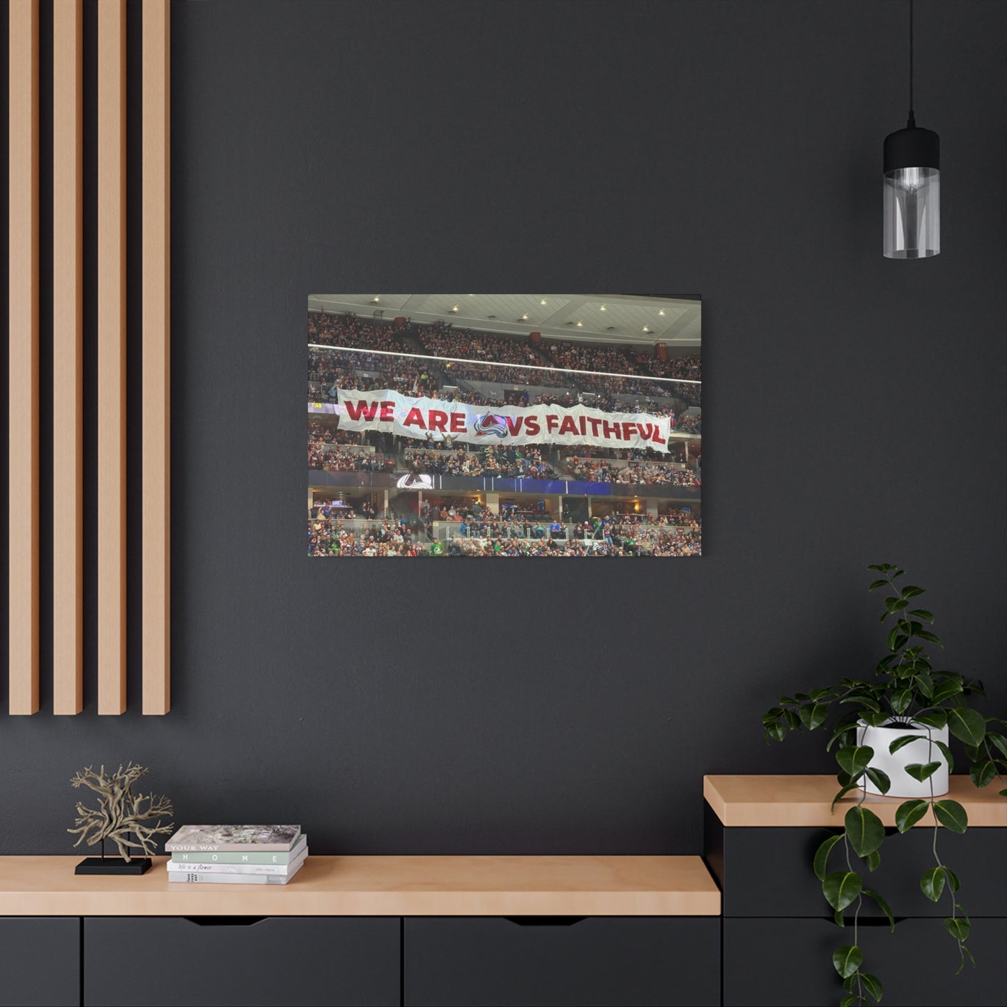 Stretched Canvas Wall Art - "We Are vs Faithful" - Colorado Avalanche - Ball Arena