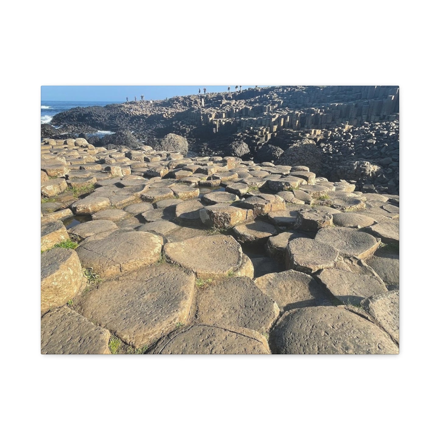Hexagonal Rock Formation Matte Canvas Wall Art Basalt Columns Ireland
