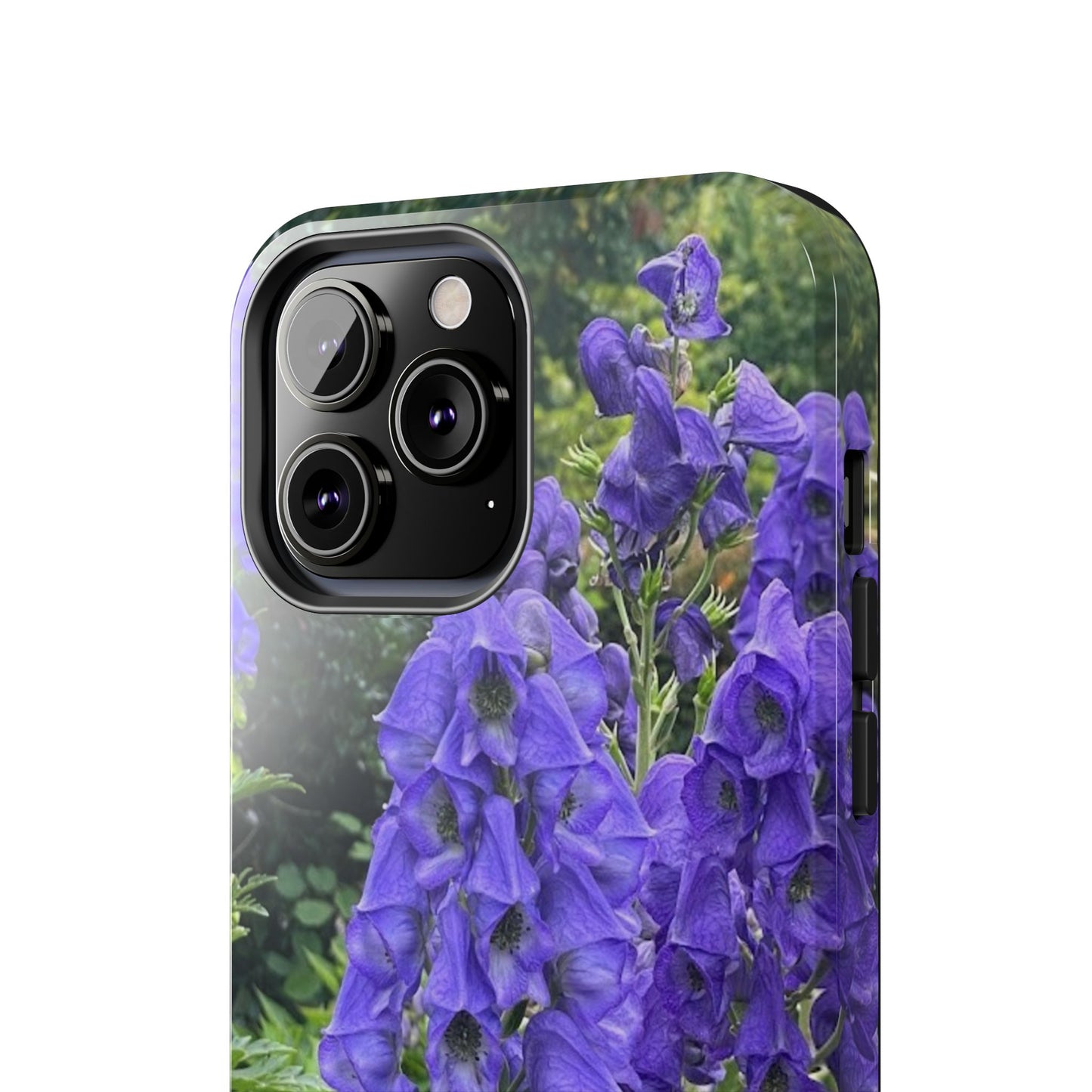 Elegant Floral Tough Phone Case - Purple Aconite Design