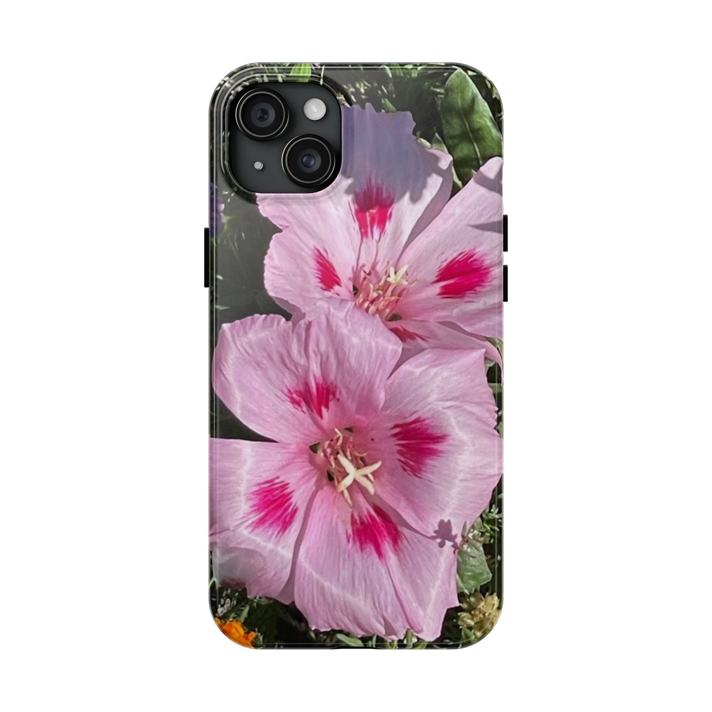 Vibrant Floral Tough Phone Case - Durable Protection with Stunning Pink Flowers