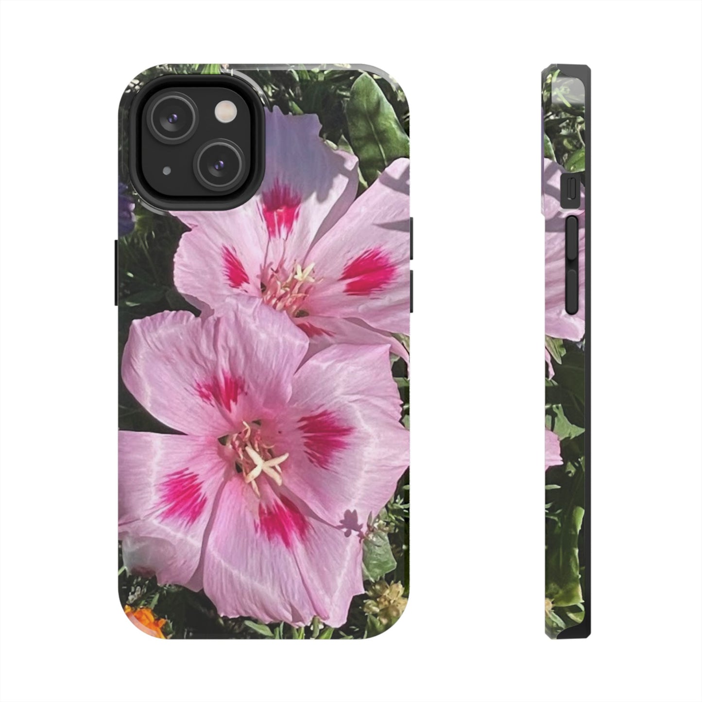 Vibrant Floral Tough Phone Case - Durable Protection with Stunning Pink Flowers