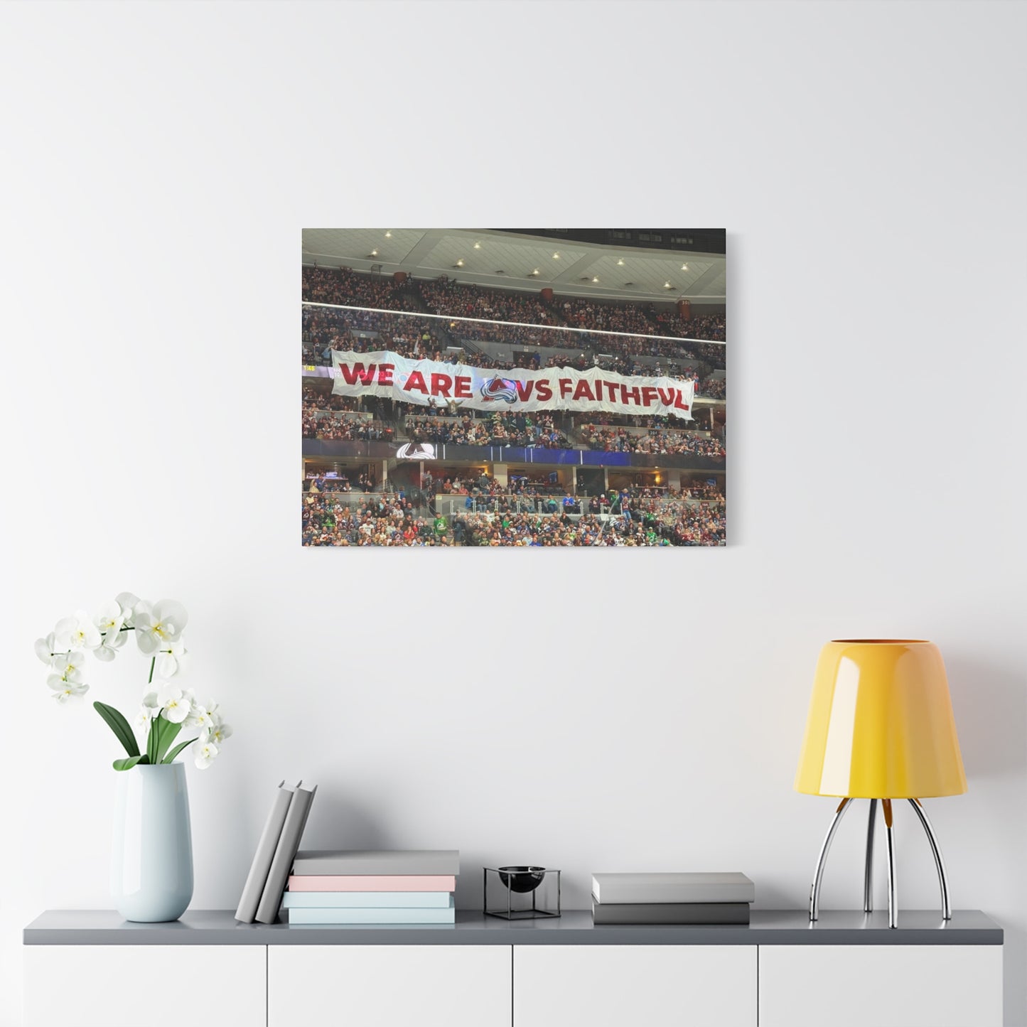 Stretched Canvas Wall Art - "We Are vs Faithful" - Colorado Avalanche - Ball Arena