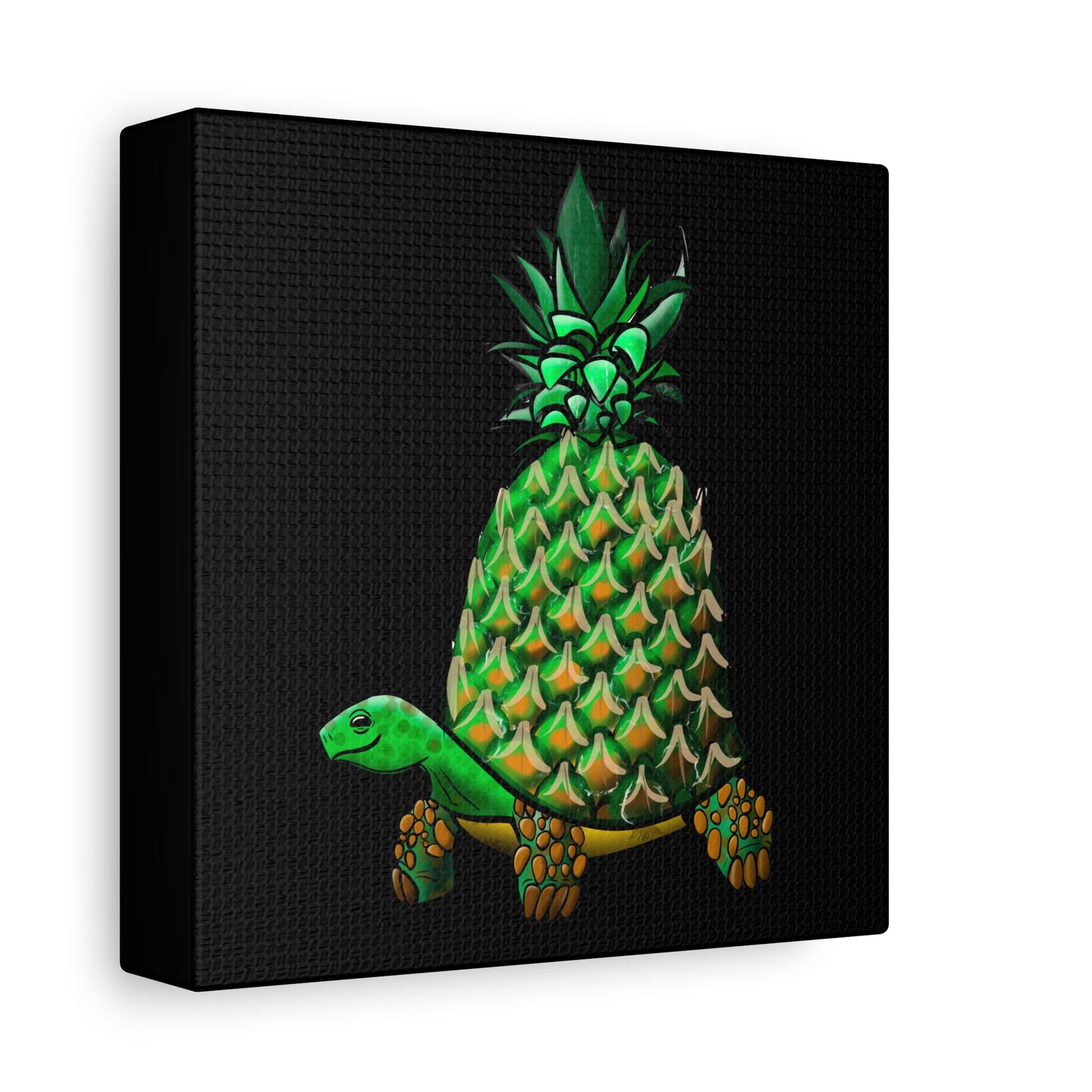 Tropical Turtle Canvas Art - Fun Pineapple Design for Home Décor