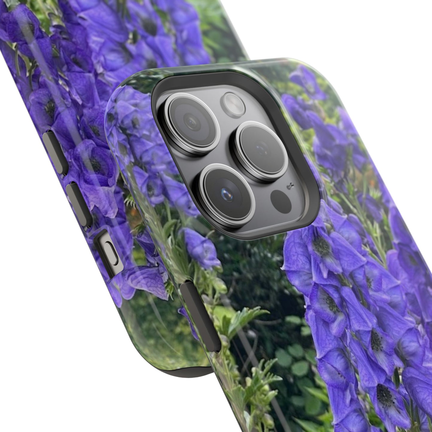 Floral Magnetic Tough Case - Vibrant Purple Flower Design for Resilience and Style