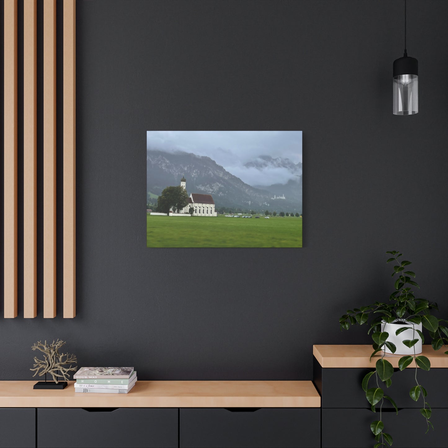 Scenic Matte Canvas Art - Tranquil Mountain Landscape Germany